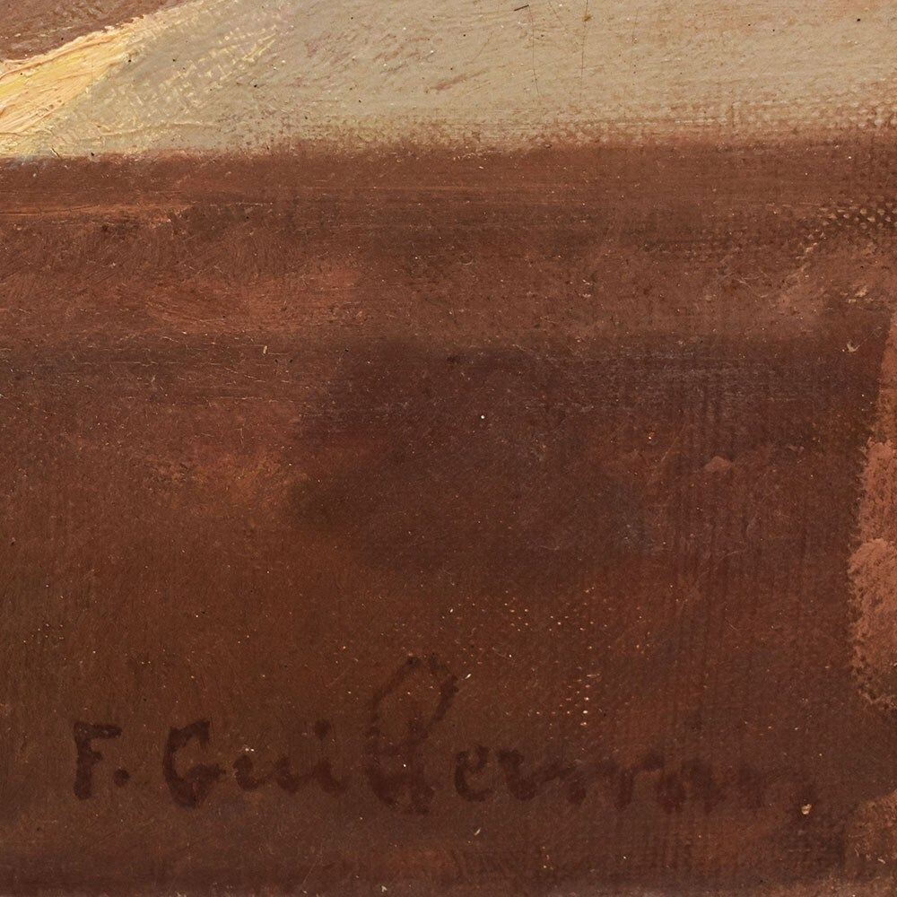 photo furniture Antique Flower Painting, Carnations Flowers, Oil On Canvas, Early 20th Century.