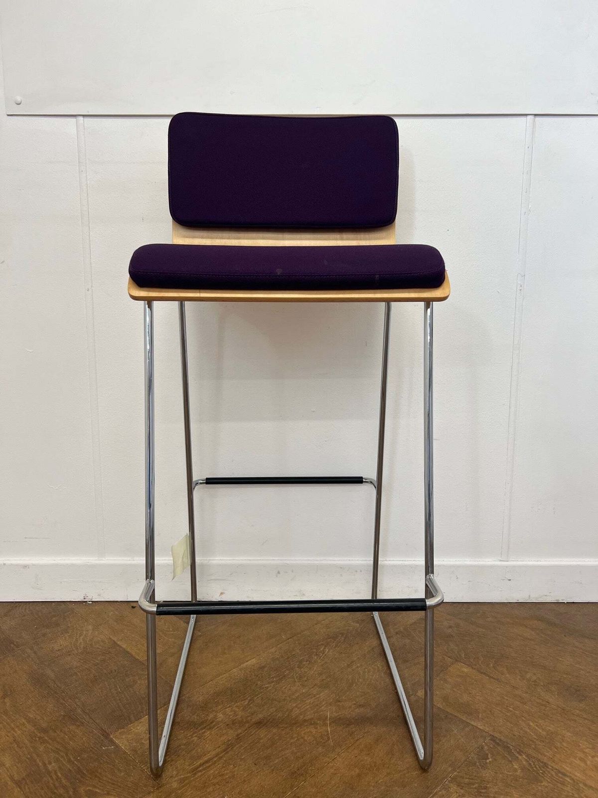 Orangebox Peak 03u Purple Cloth Wooden Stool (Set Of 4 Available)