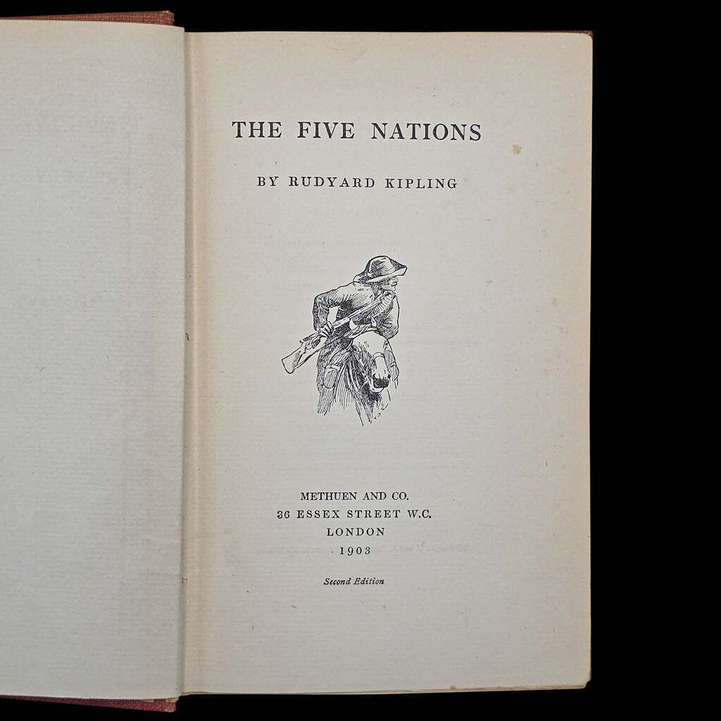 Antique Poetry Book, The Five Nations, Rudyard Kipling, Poems, Literary Classic photo for sale