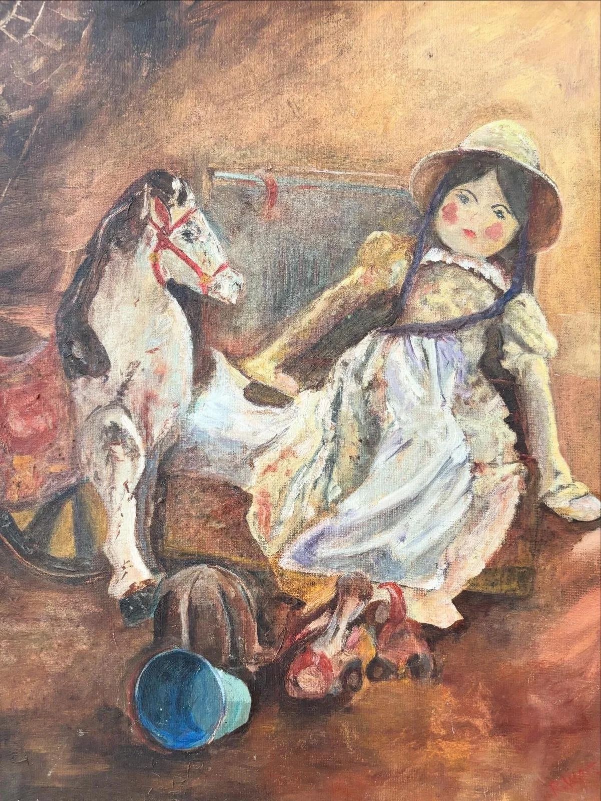 Toy Box Oil On Board photo for sale