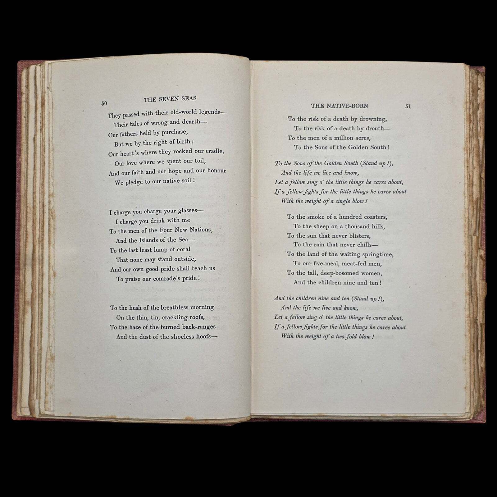 Antique Poetry Book, The Seven Seas, Rudyard Kipling, Poems, Literary Classic photo buy