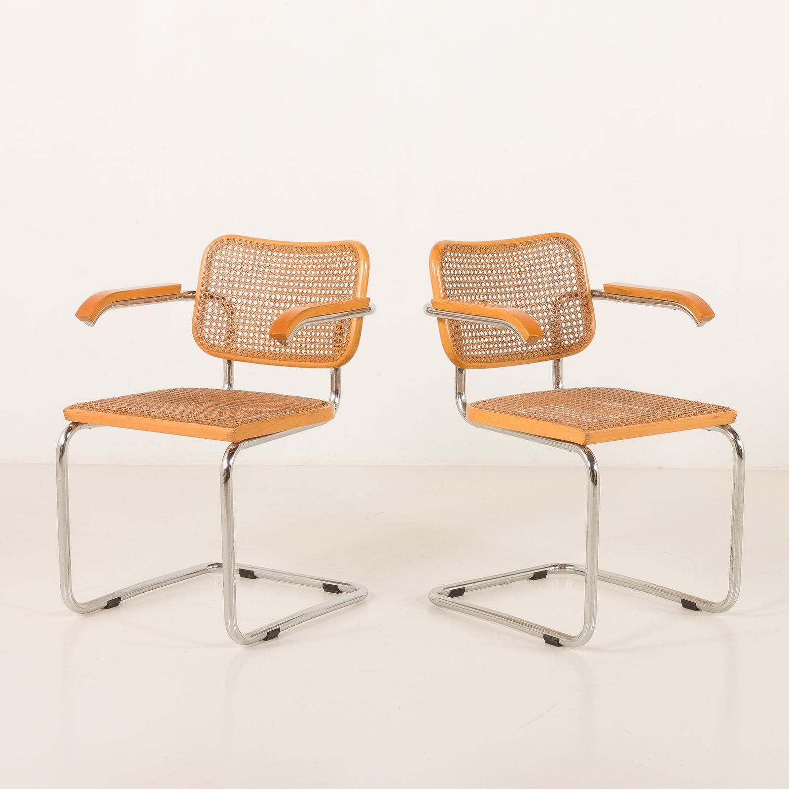 Pair Of Italian Vintage Ceska Chairs By Gavina, 1960s