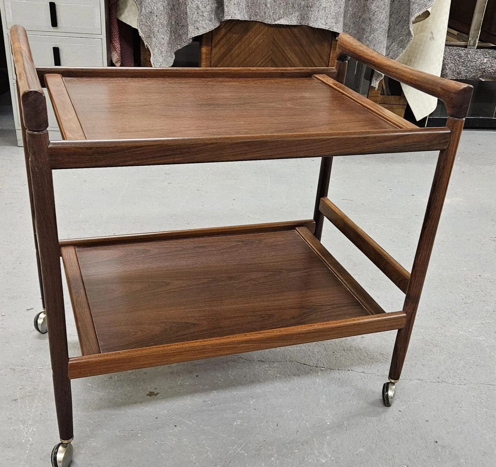 Dyrlund Rosewood Cocktail Trolley Bar Cart photo Furniture