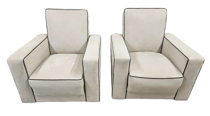 Pair Of Art Deco Reclining Armchairs photo for sale