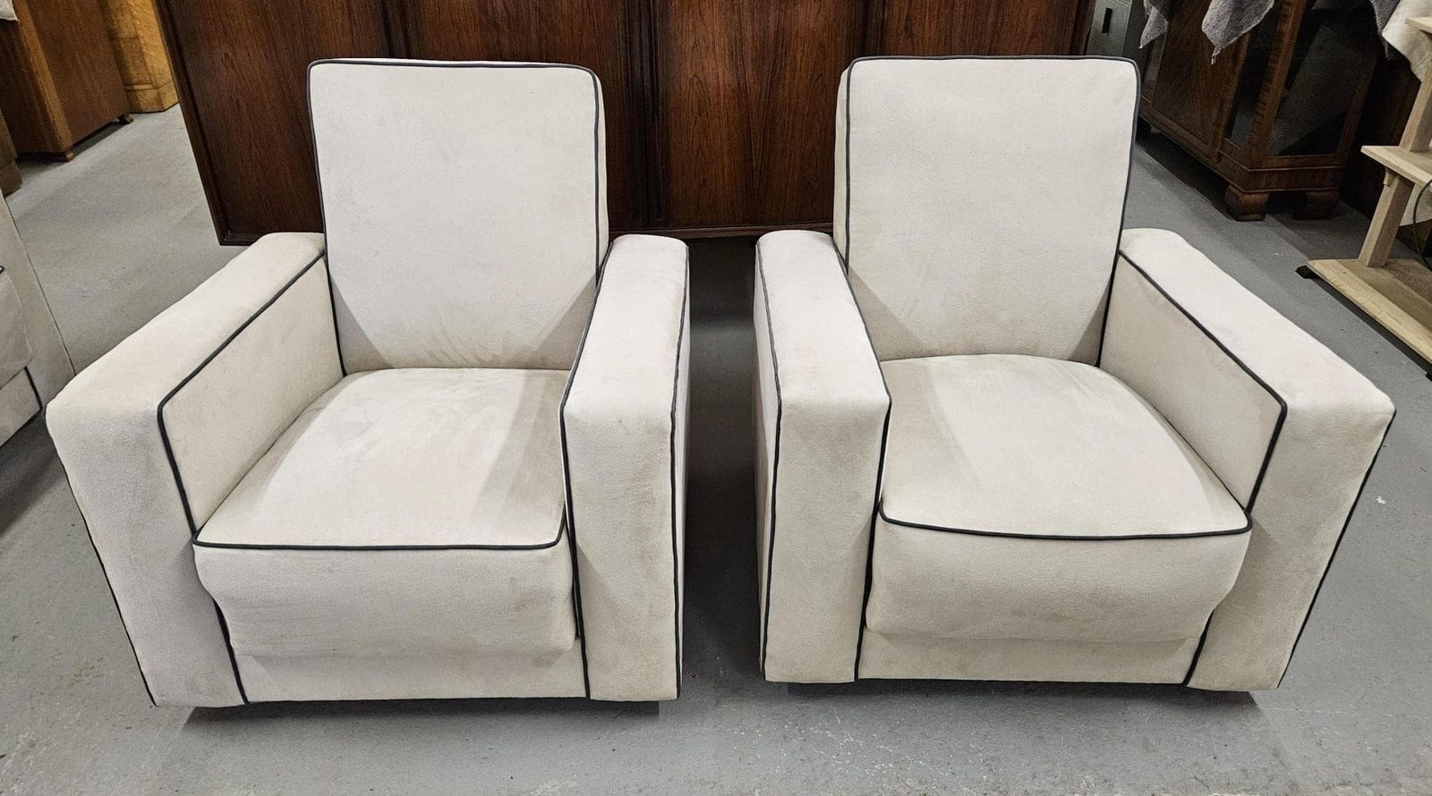 Pair Of Art Deco Reclining Armchairs photo Furniture