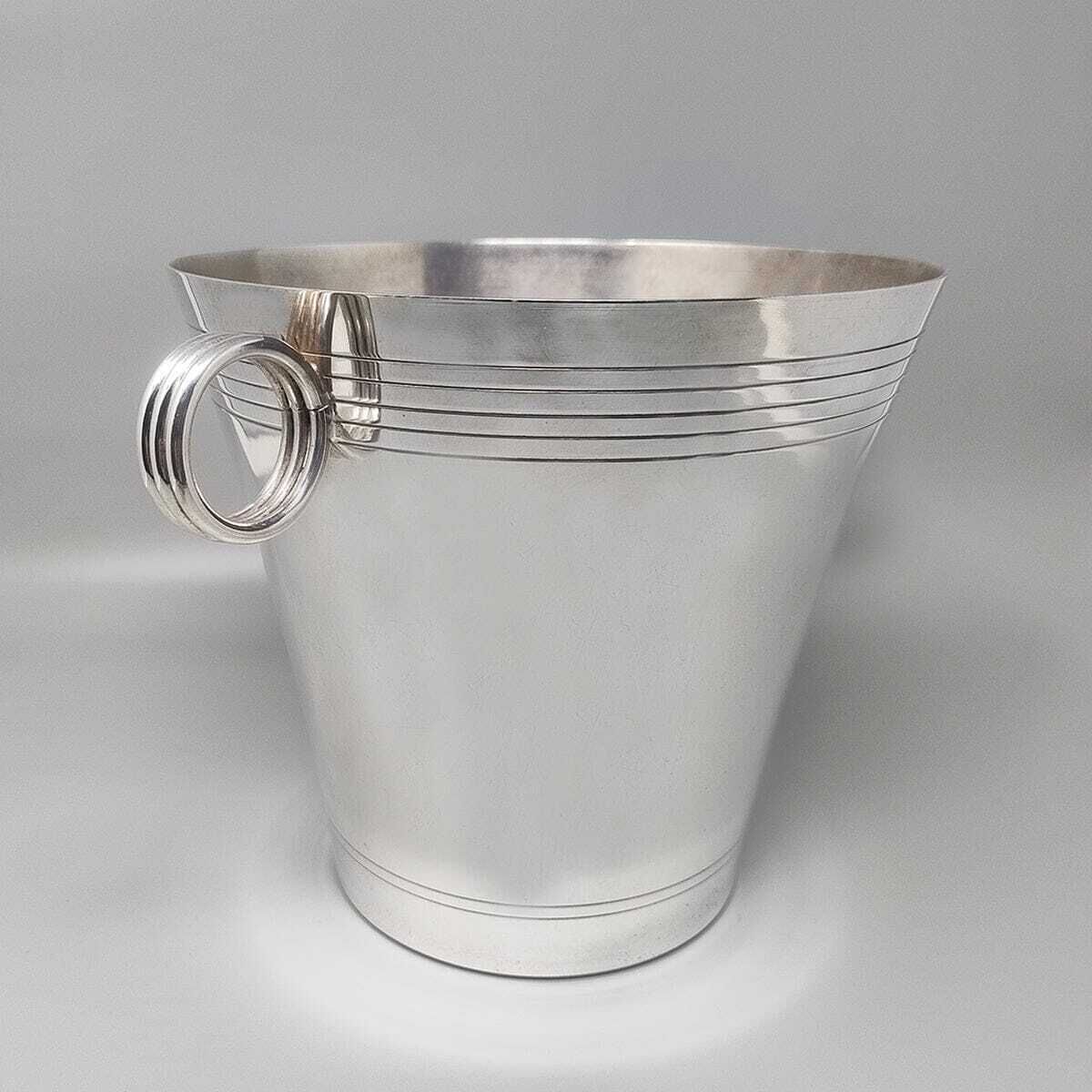 1930s Gorgeous Art Deco Champagne Or Ice Bucket By Udner In Silver Plated. Made In France photo Home Decor