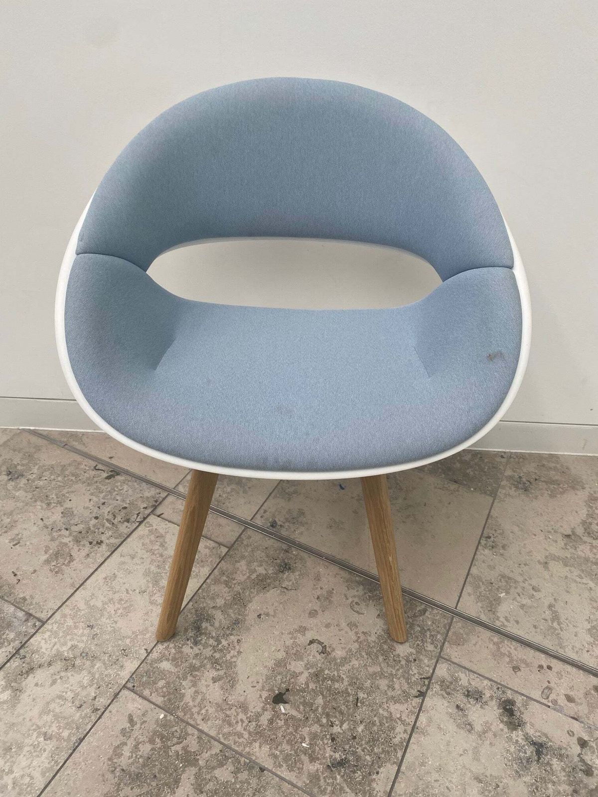 Used Kusch & Co Volpino 8240 Reception/Breakout/Arm Chair In Pale Blue & White (1 X Pair Of ) photo furniture