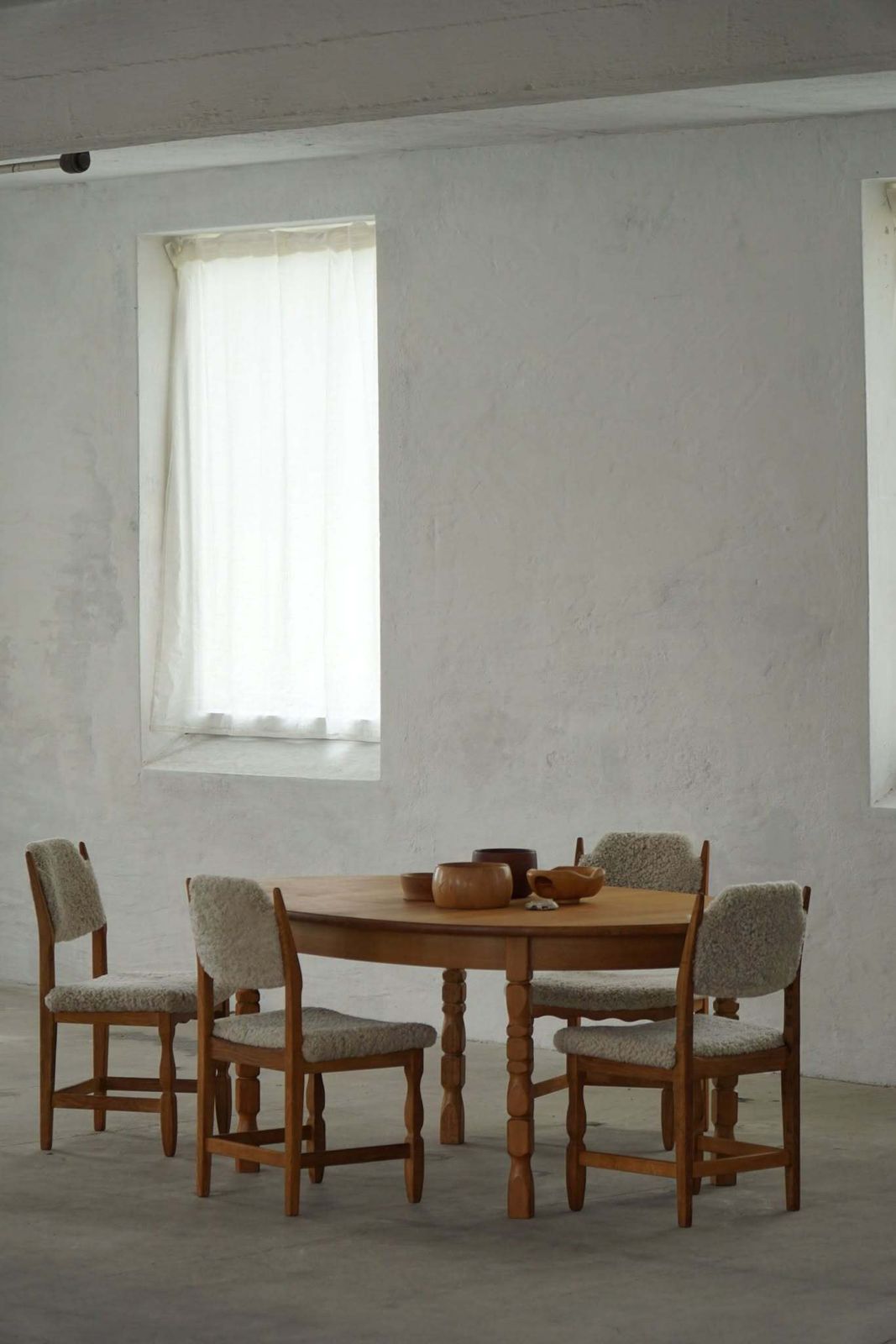 Mid Century Oval Oak Dining Table With Three Extensions, Danish Modern, 1960s photo for sale