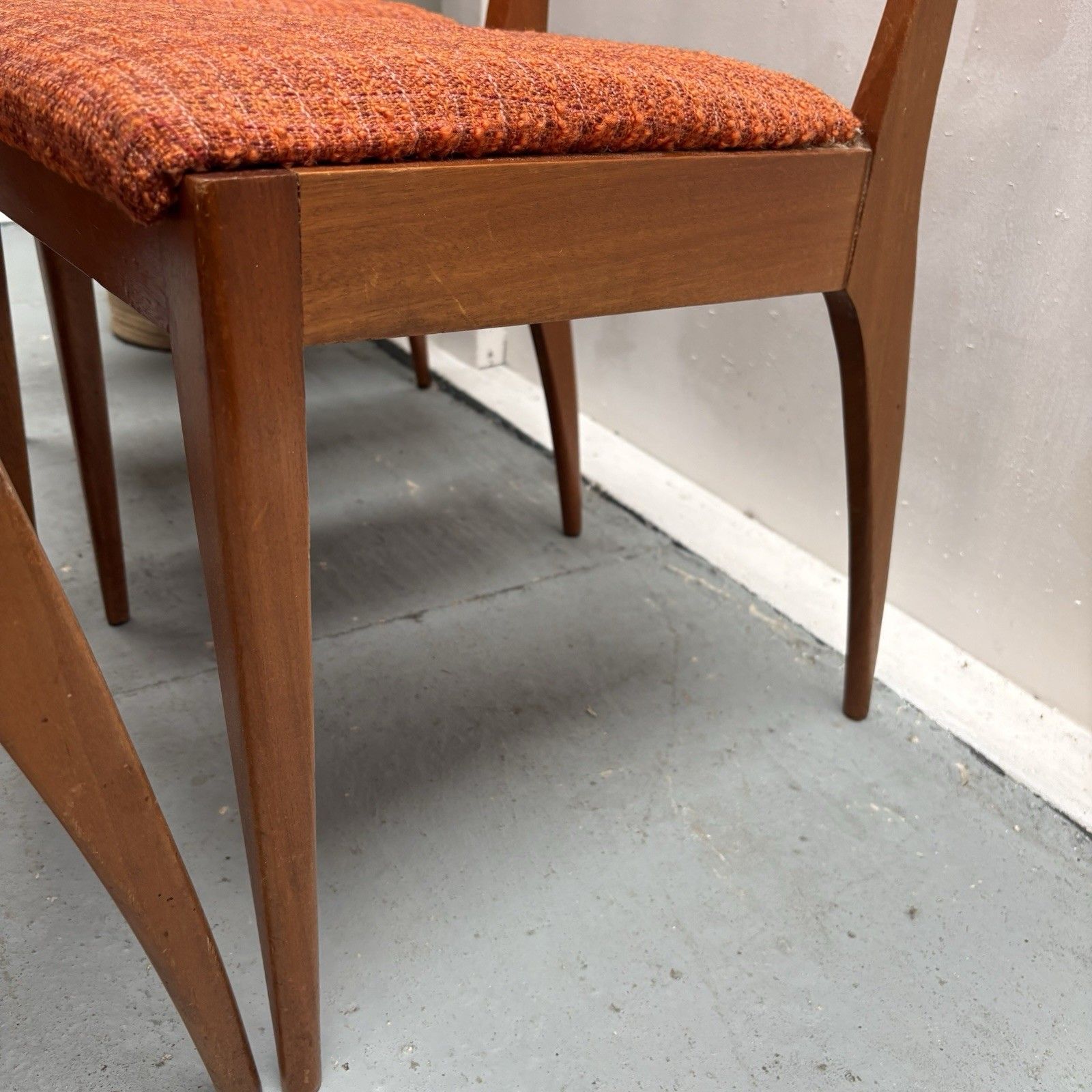 4 Mid Century Upholstered Teak Dining Chairs From McIntosh, 1960s, Model No 9073 photo vinterior