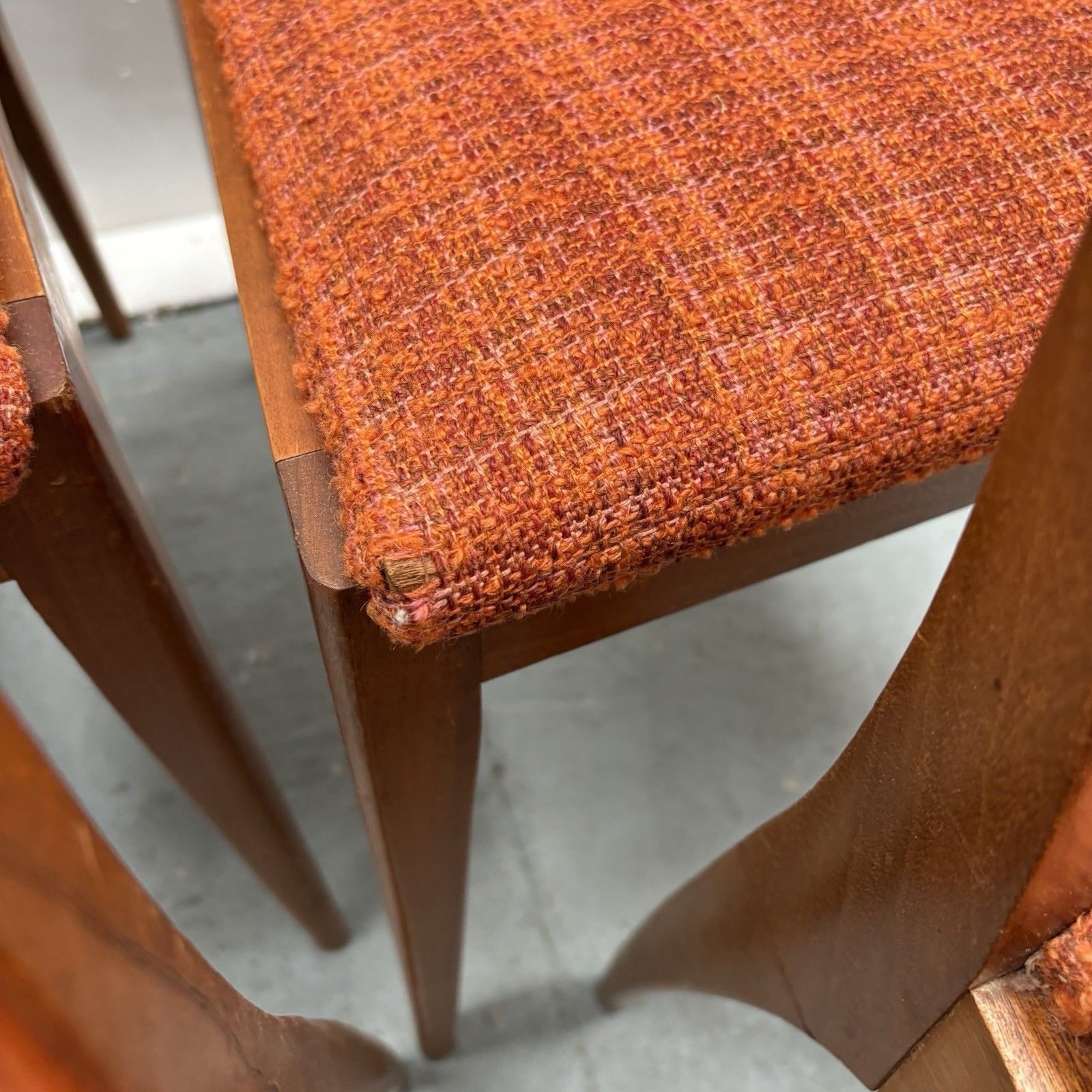 photo vinterior 4 Mid Century Upholstered Teak Dining Chairs From McIntosh, 1960s, Model No 9073