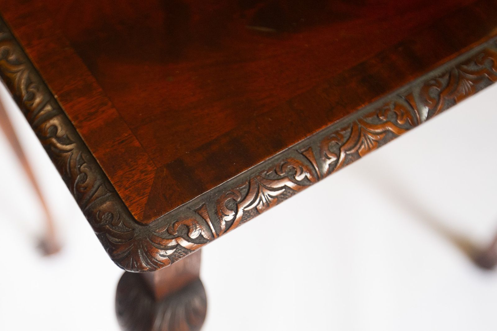 Fine Nest Of 3 Mahogany & Carved Nest Of Tables photo for sale