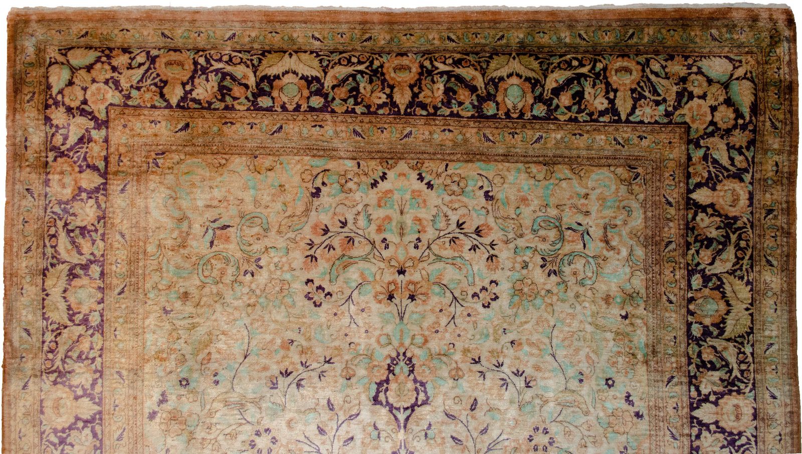 Vintage Silk Qum Rug 218x133cm photo buy
