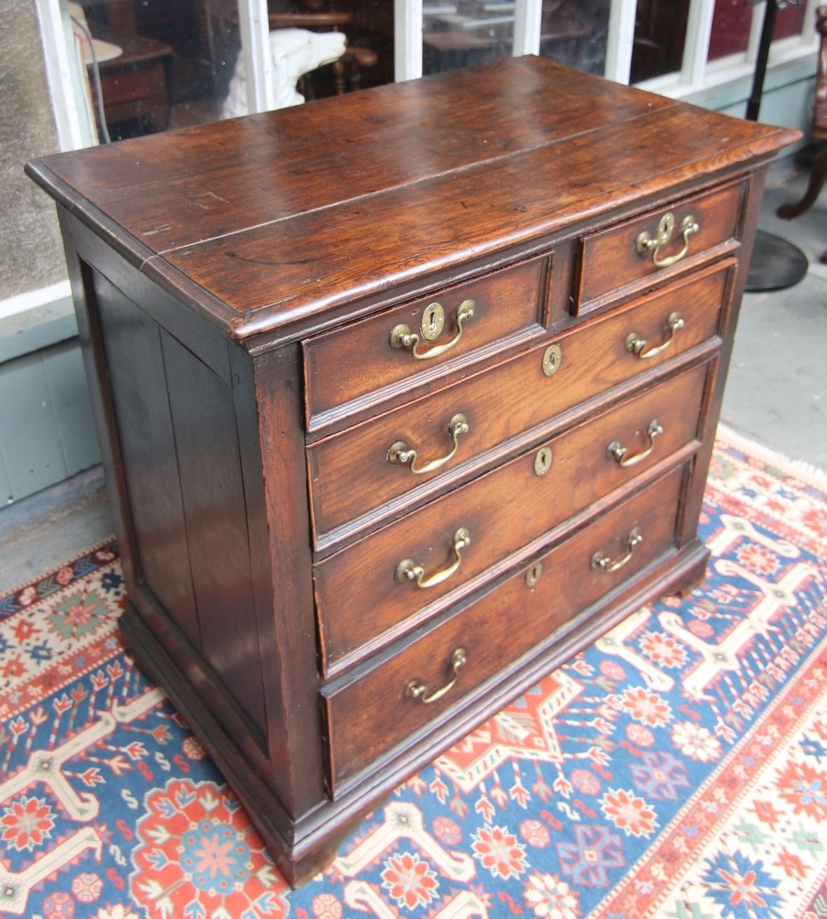 18th Century Oak Chest Of Drawers photo vintage