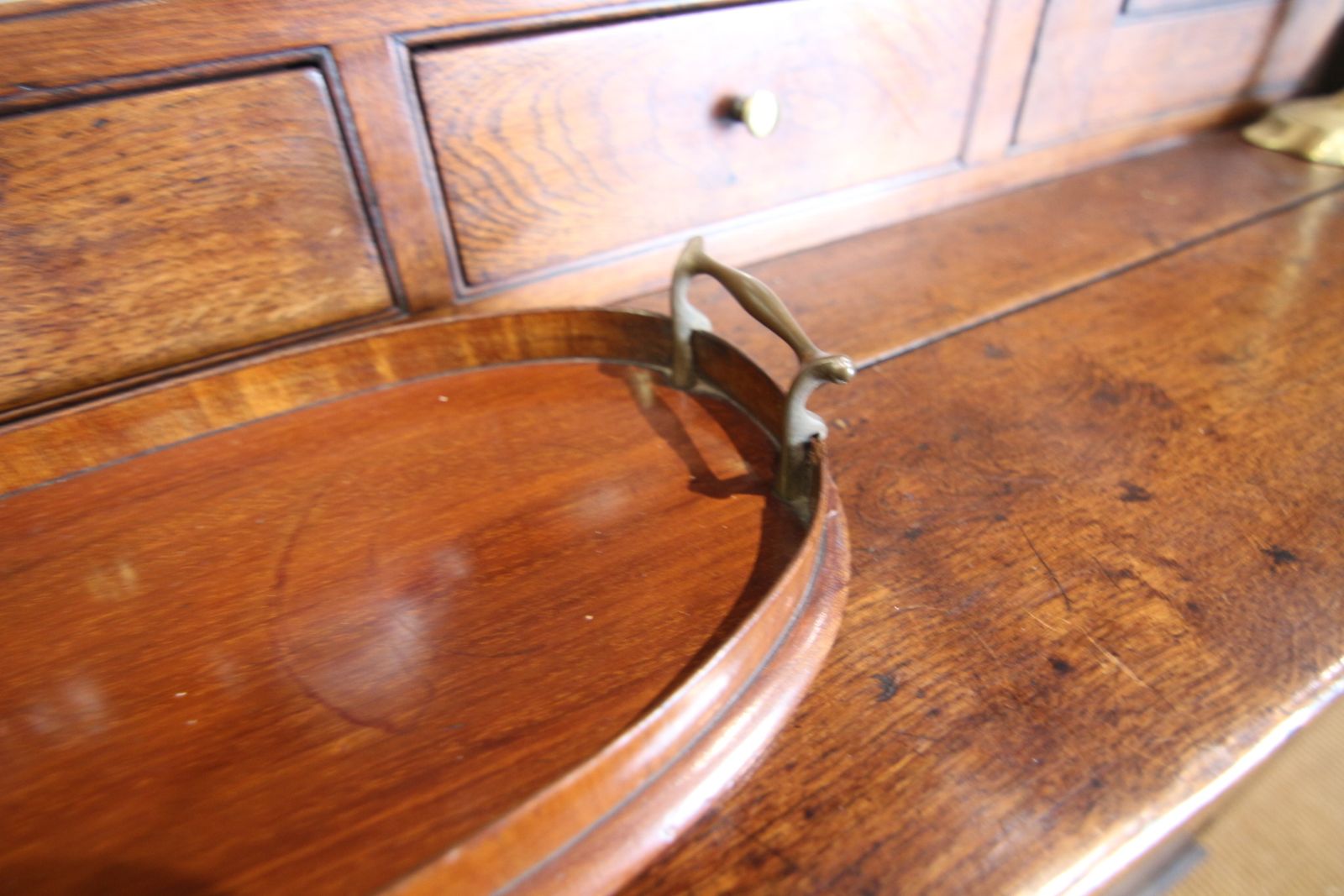 Late Georgian Inlaid Mahogany Tray photo furniture