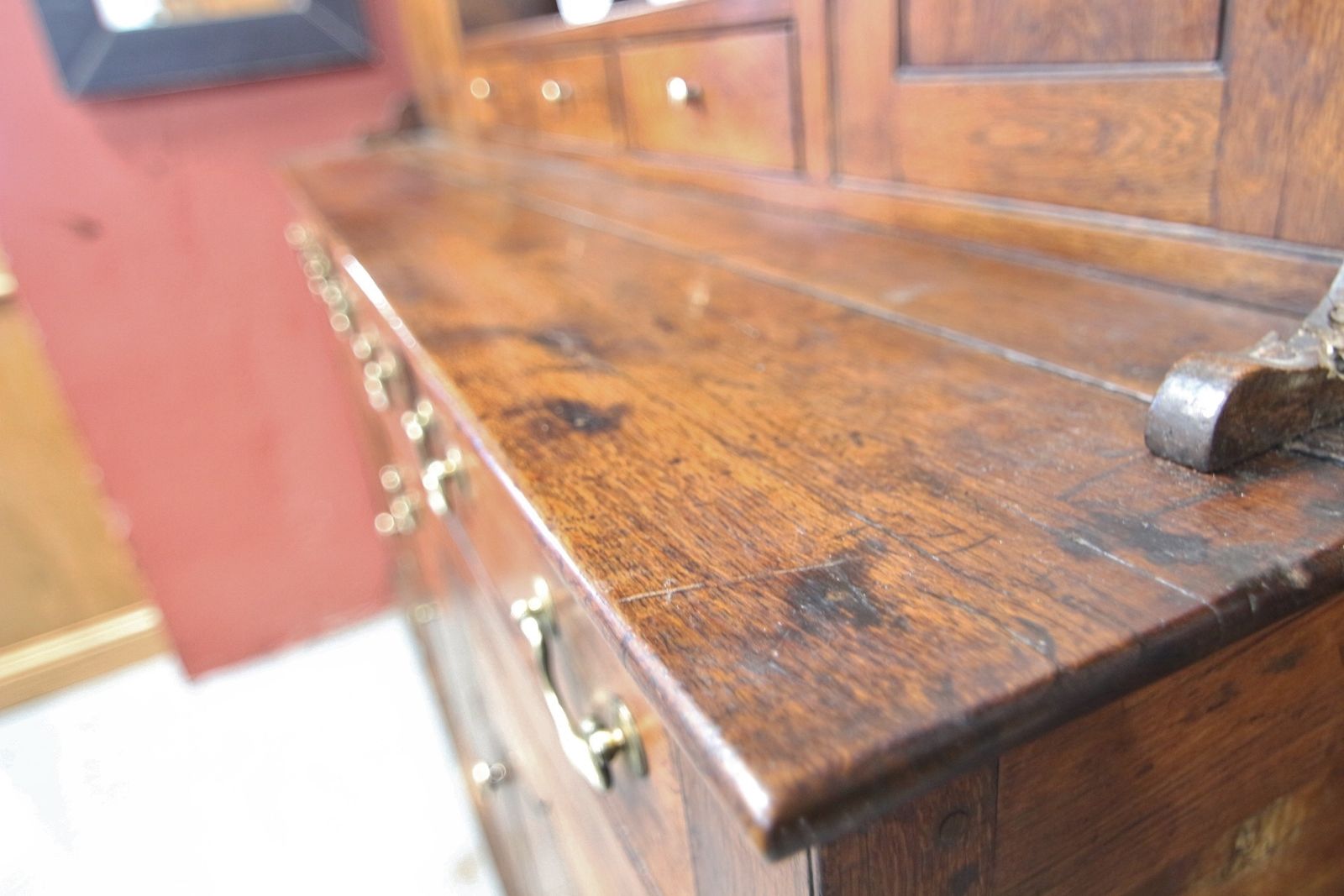 Fine 18th Century Snowdonia Welsh Oak Dresser& Plates photo for sale