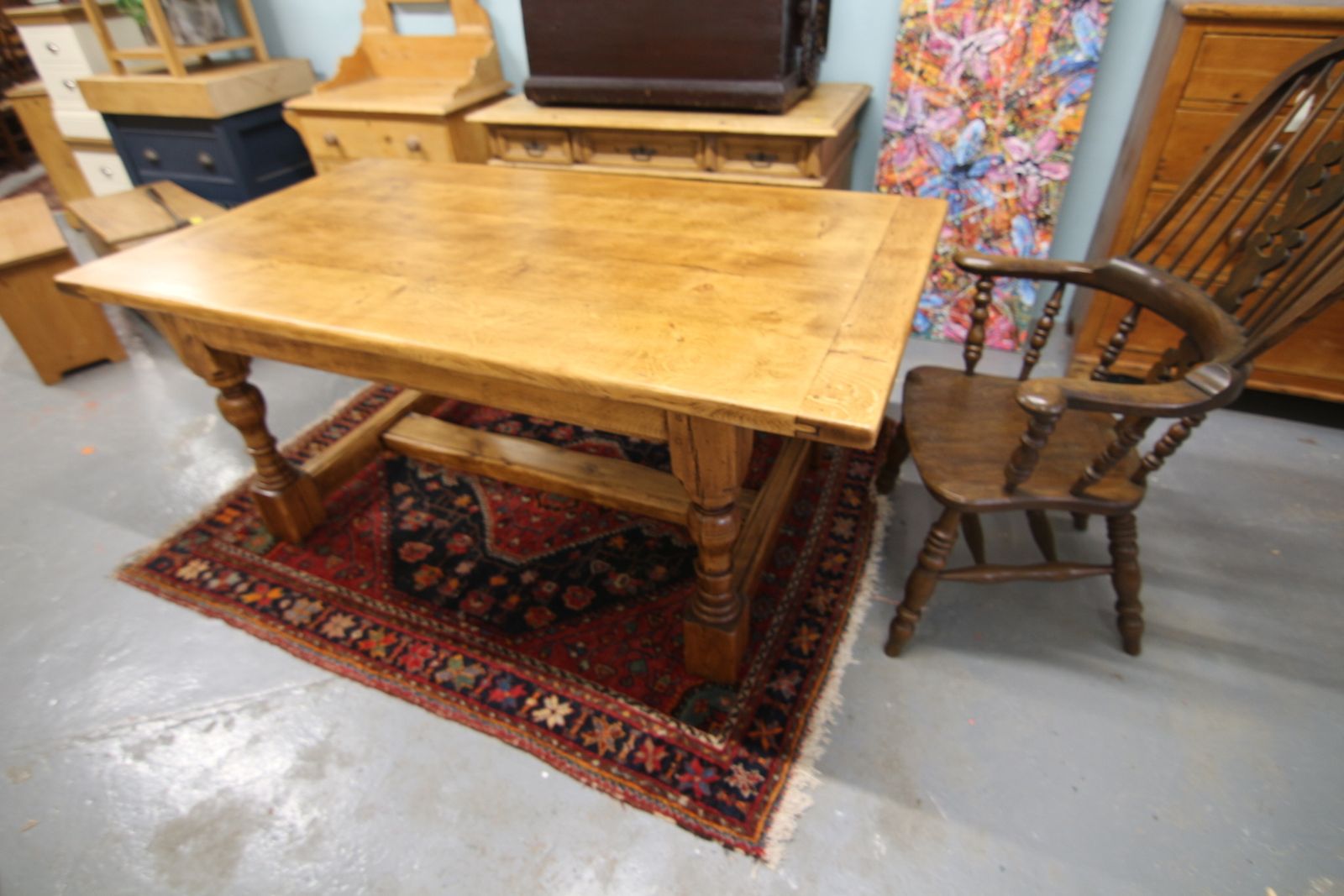 Golden Oak 6 8 Seater Refectory Table photo 1400.0