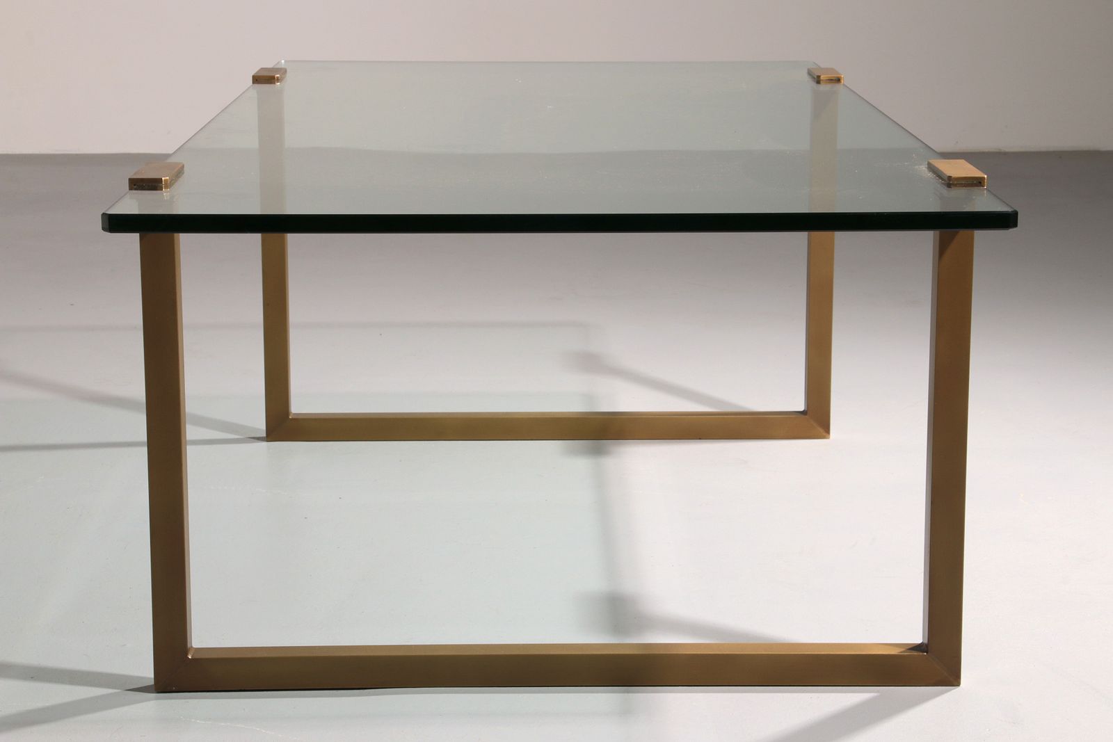 Salon Table Glass And Brass By Peter Ghyczy Model T54 1970 photo for sale