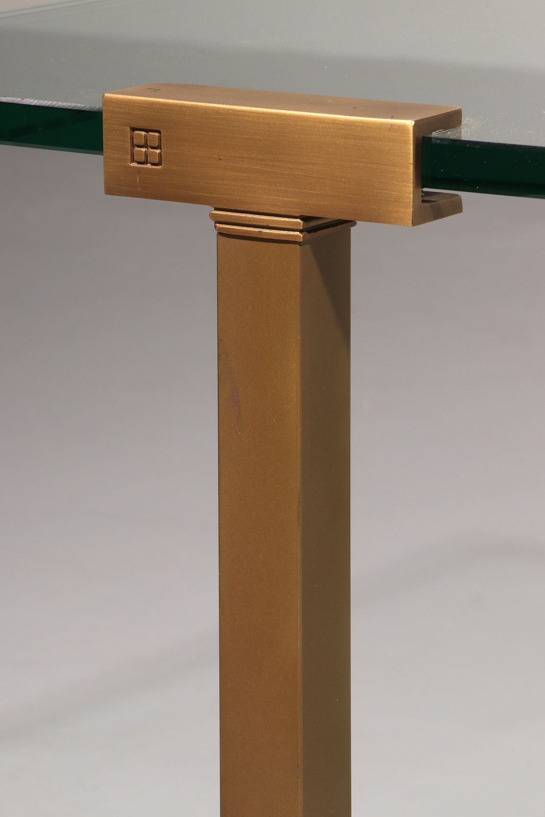Salon Table Glass And Brass By Peter Ghyczy Model T54 1970 photo buy