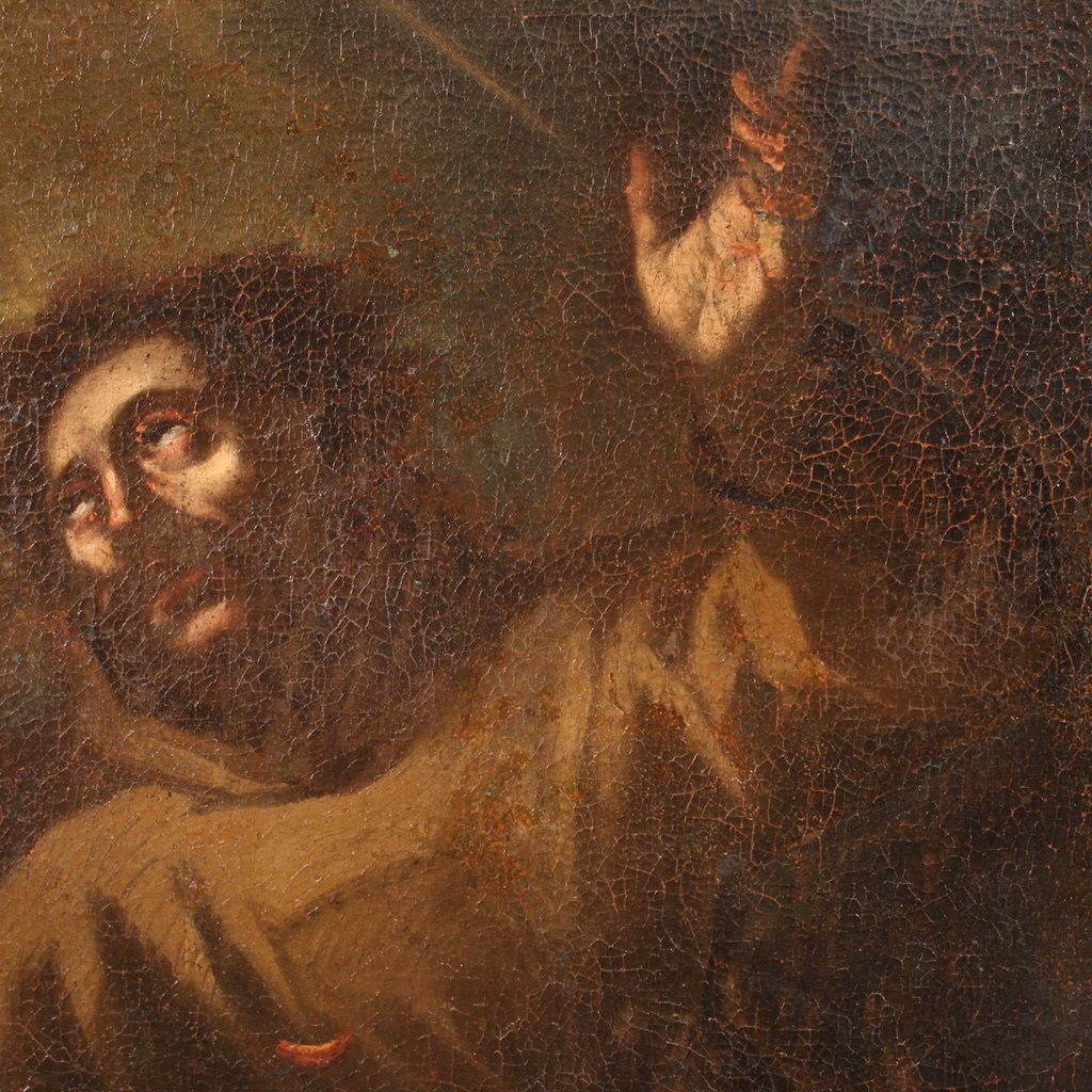 17th Century Religious Painting, Saint Francis Of Assisi photo furniture