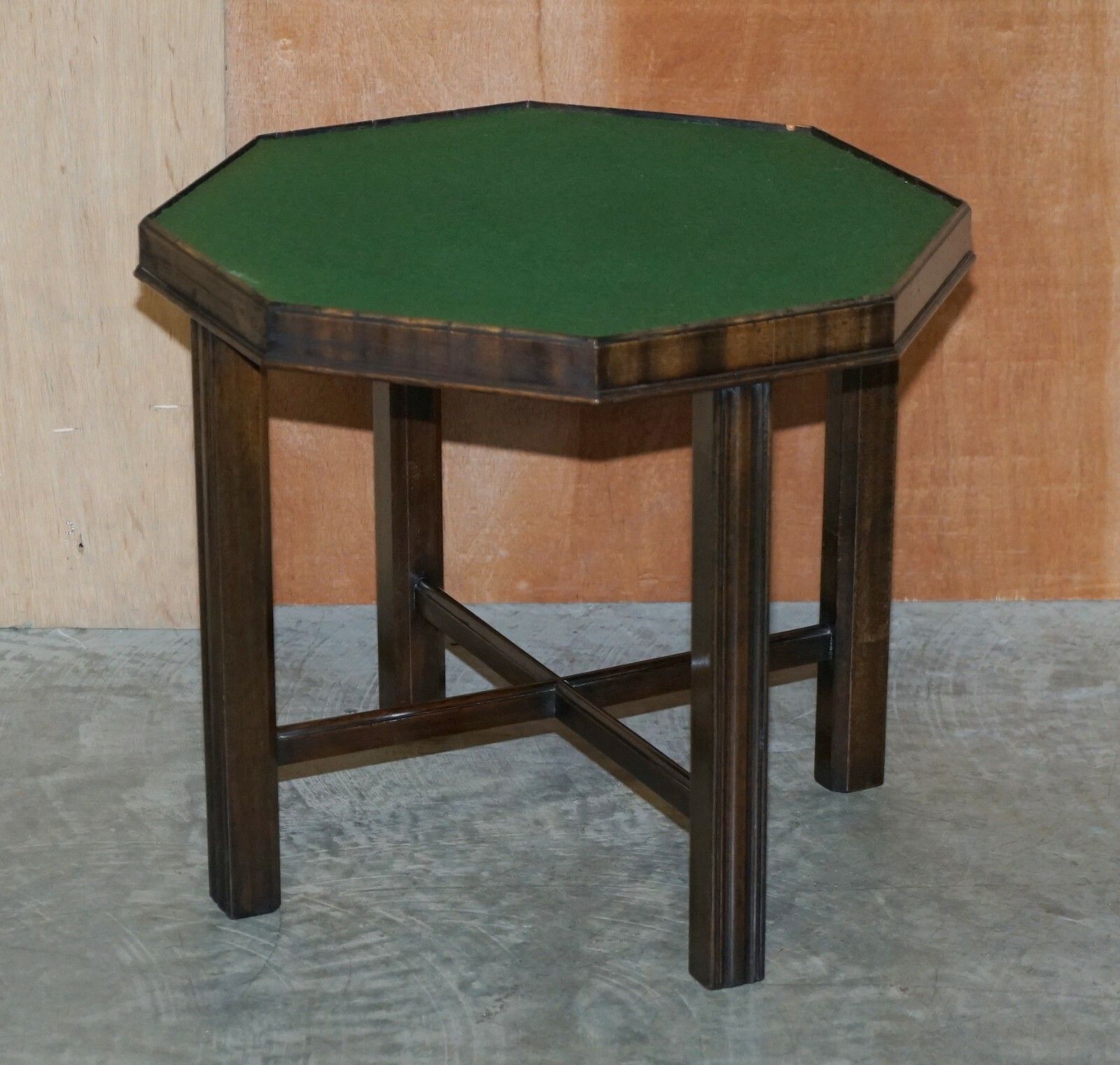 Furniture Antique Thomas Chippendale Fret Work Carved Card Games Tray Table Removable Top photo