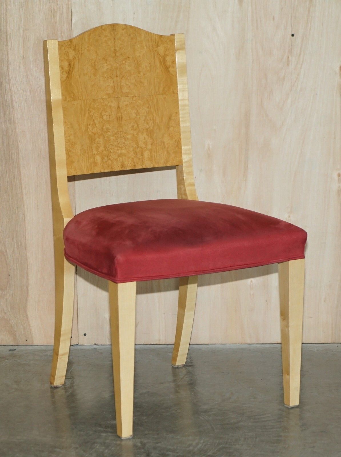 Pair Of Viscount David Linley Sycamore Wood Pimlico Occasional Side Chairs photo furniture