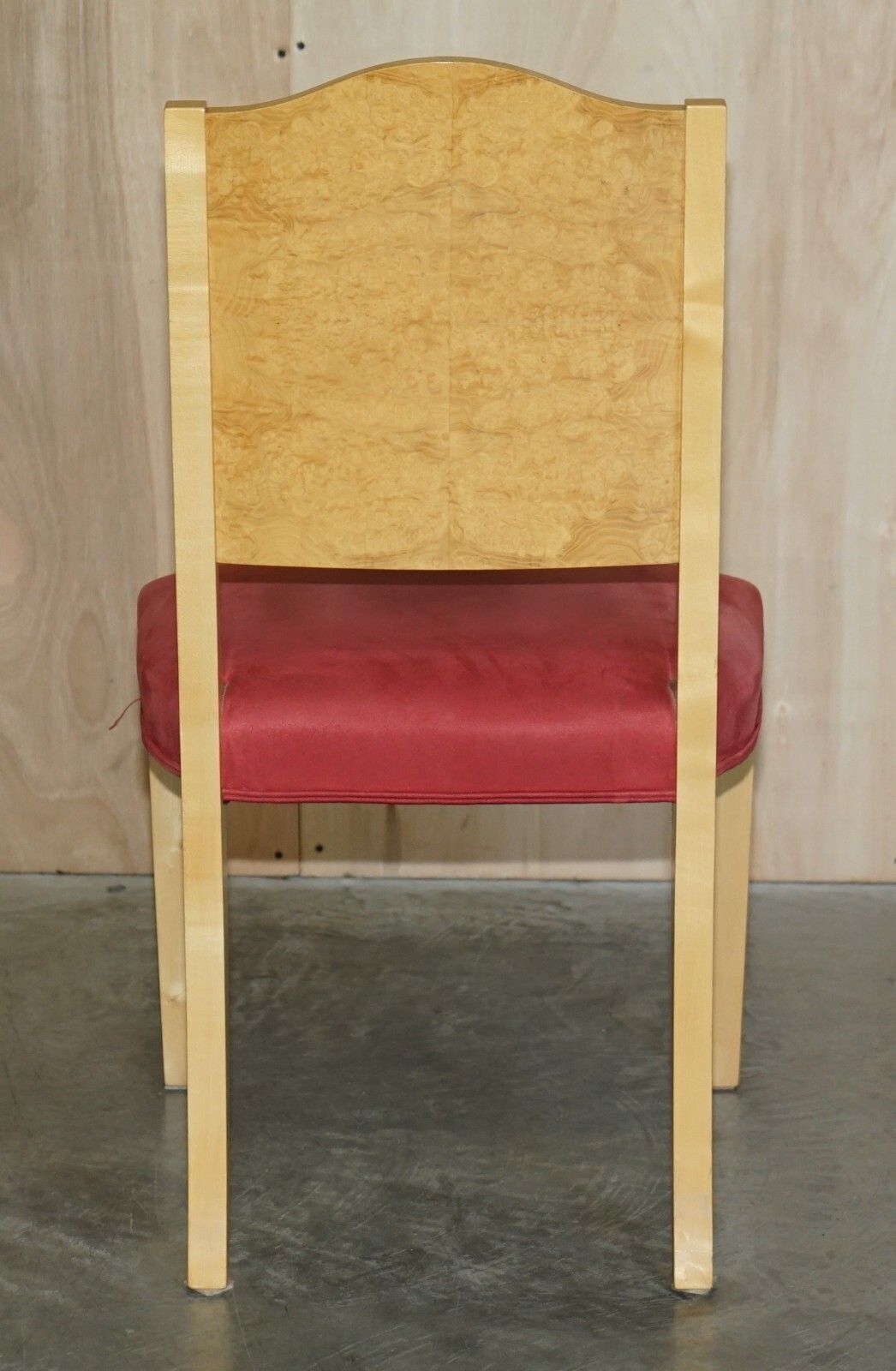 photo furniture Pair Of Viscount David Linley Sycamore Wood Pimlico Occasional Side Chairs