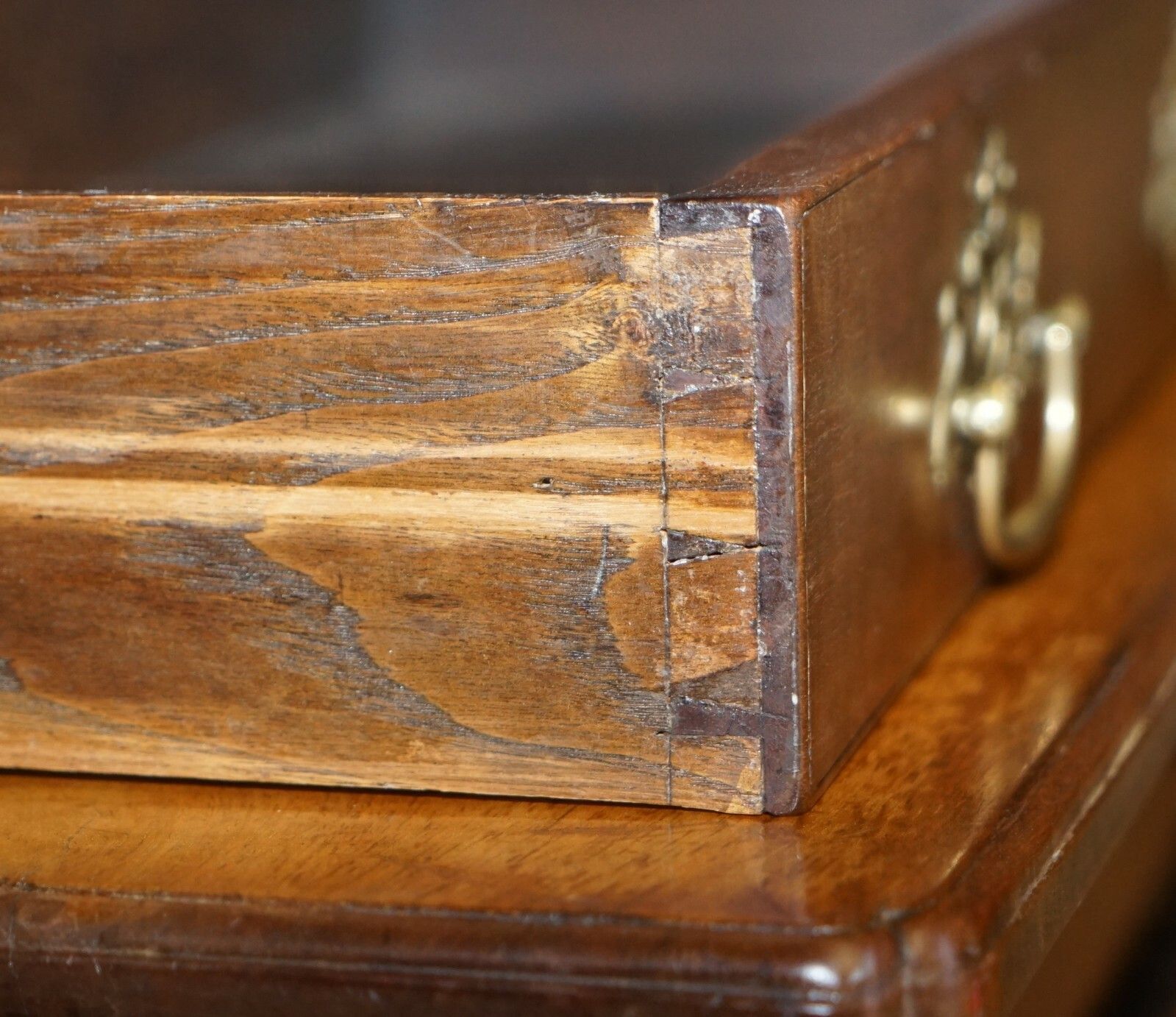 1850.0 Antique George III Side Table Circa 1760 Very Heavy Mahogany Chippendale Carved photo