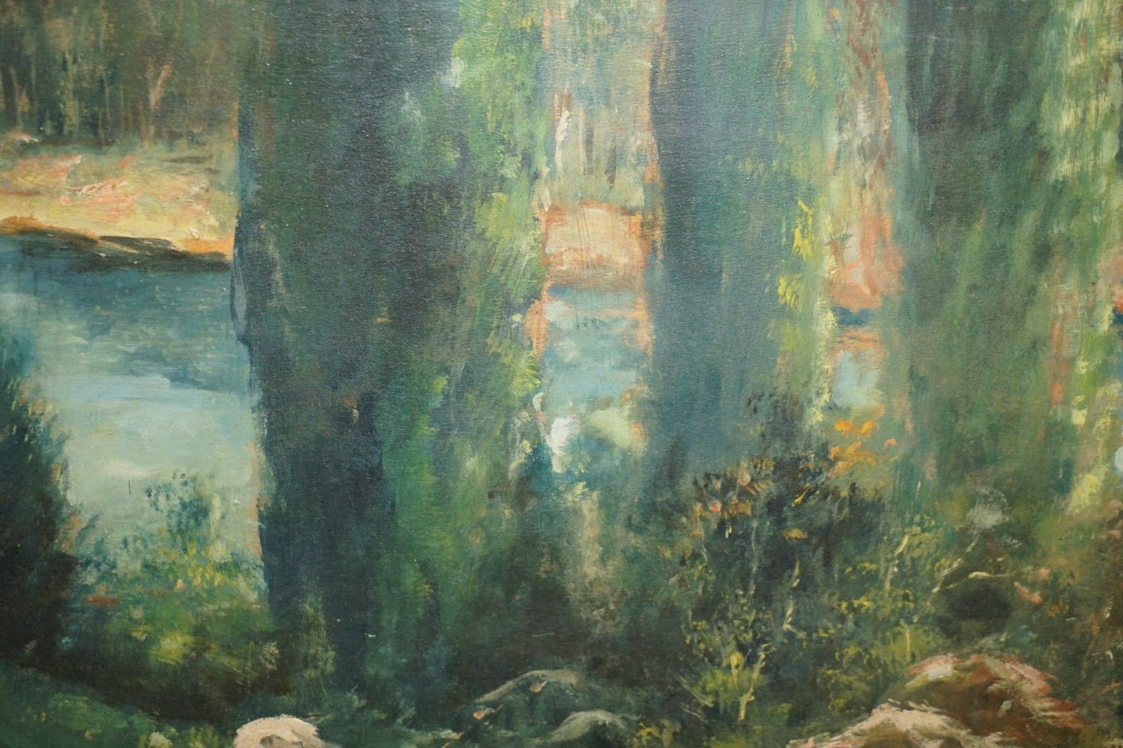 photo buy Huge Antique Flemish Oil Painting Signed A Apoeie Circa 1880 Rural Sea Scene