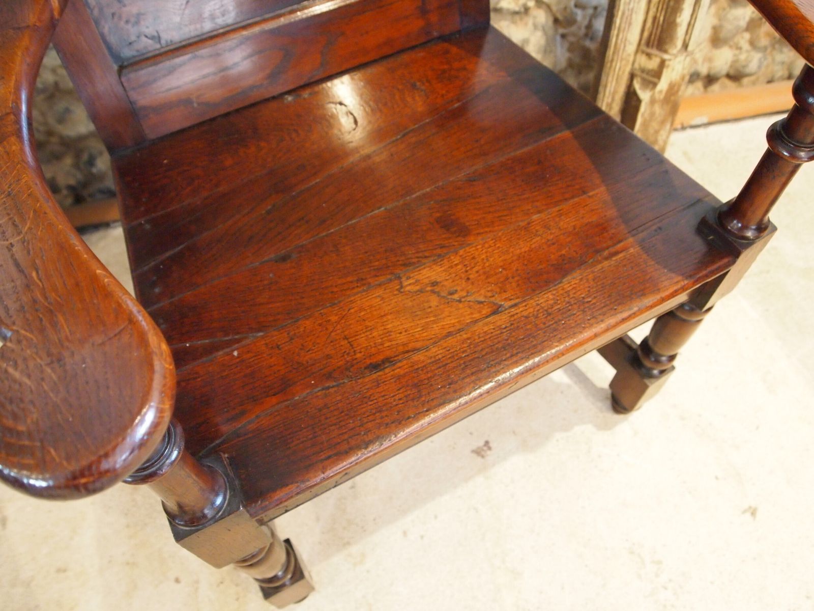photo furniture Chair Fine Oak Wainscot Armchair C1750