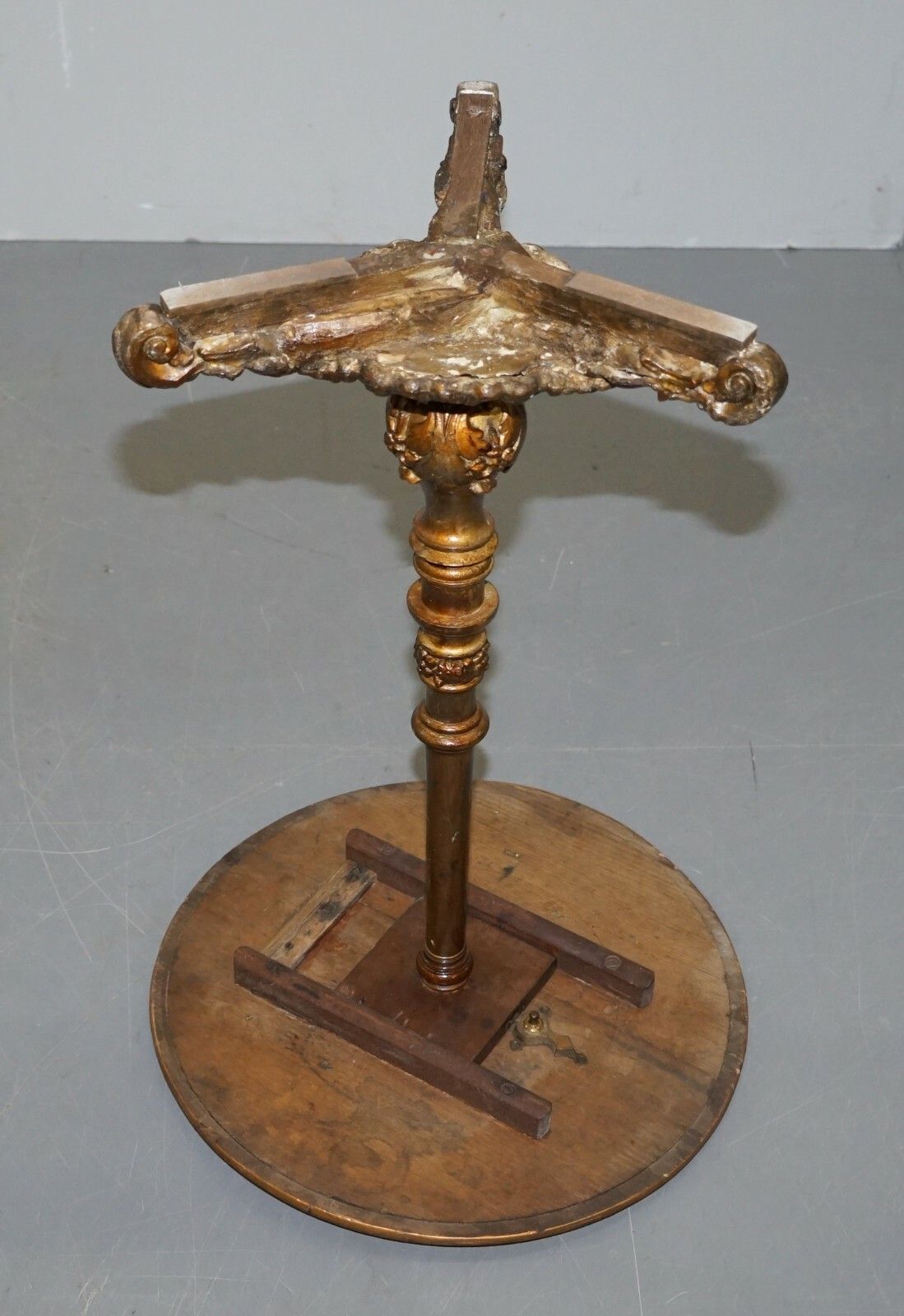 photo for sale Regency Circa 1810 Italian Polychrome Painted Hand Carved Tilt Top Side Table