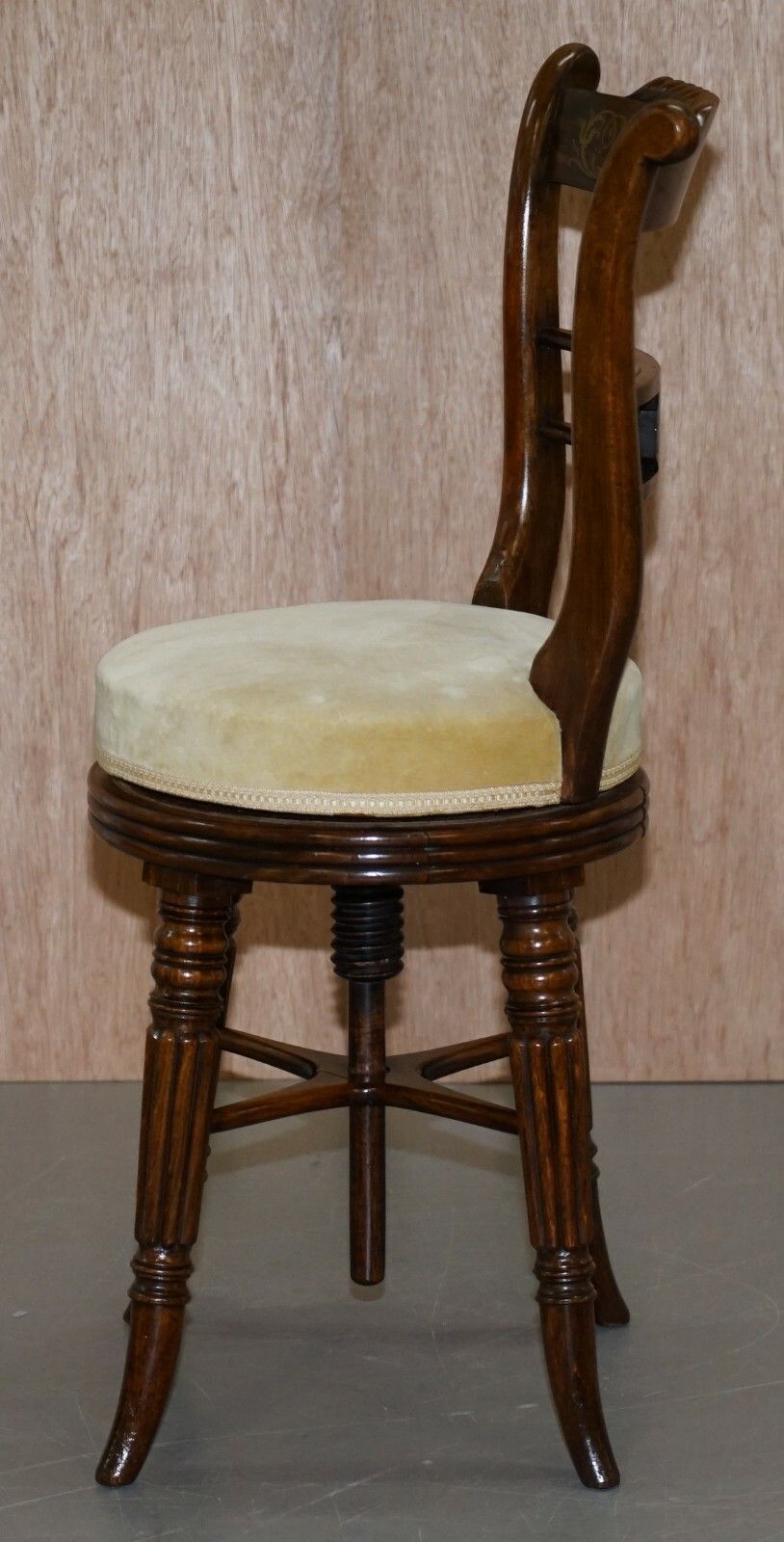 Furniture Very Rare Gillows Of Lancaster Regency Rosewood Harpist Height Adjustable Chair photo
