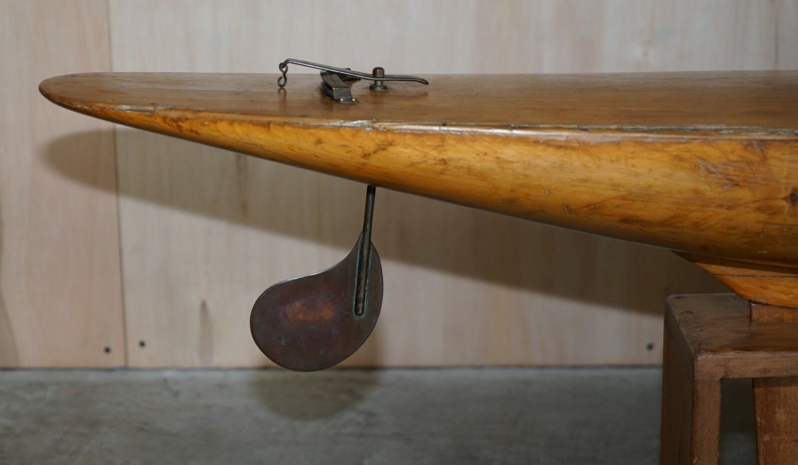 Large Antique Victorian Hand Made In England Pond Yacht With Original Oak Stand photo 1850.0