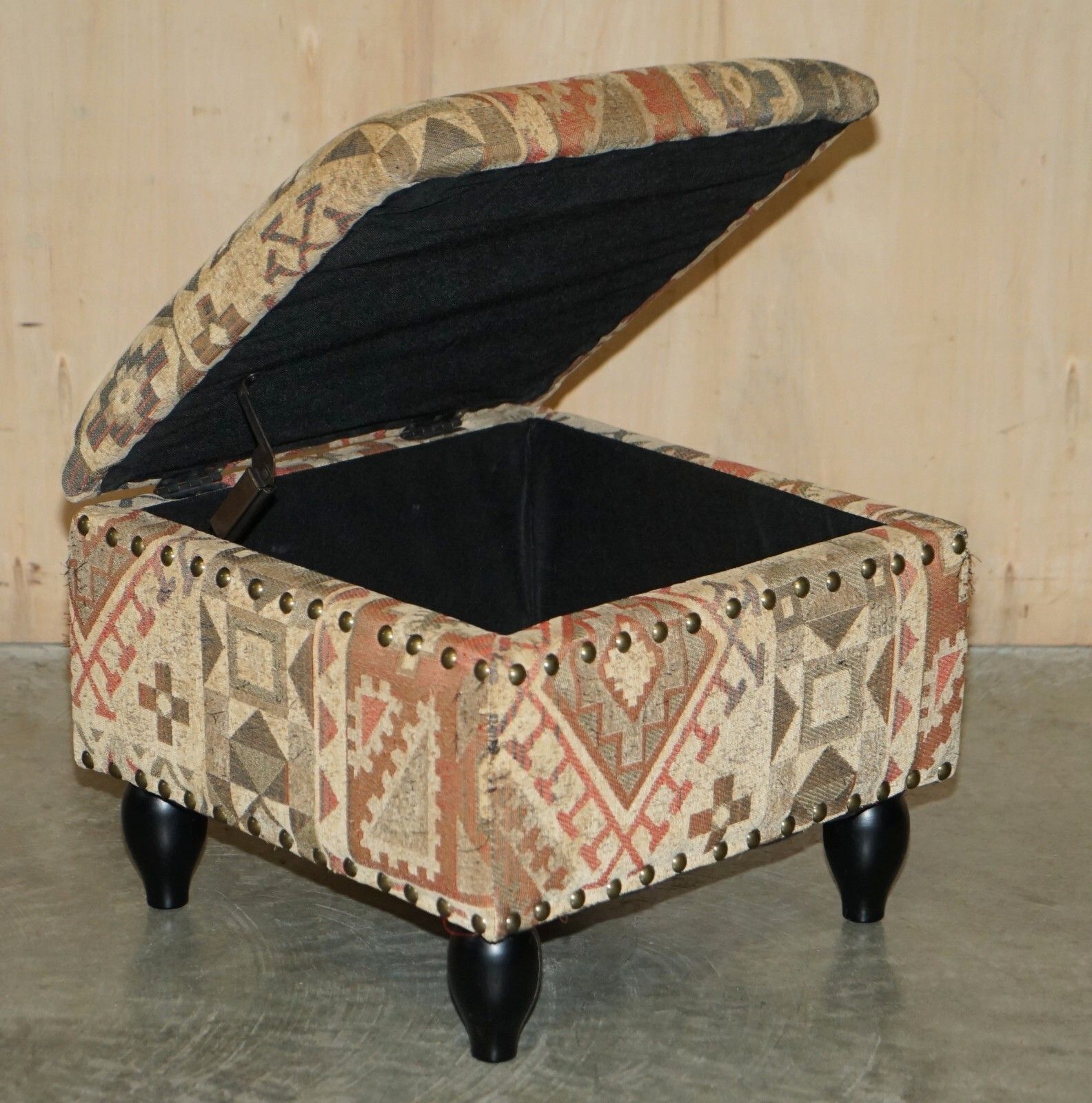 1850.0 George Smith Style Kilim Armchair & Ottoman Footstool With Internal Storage photo