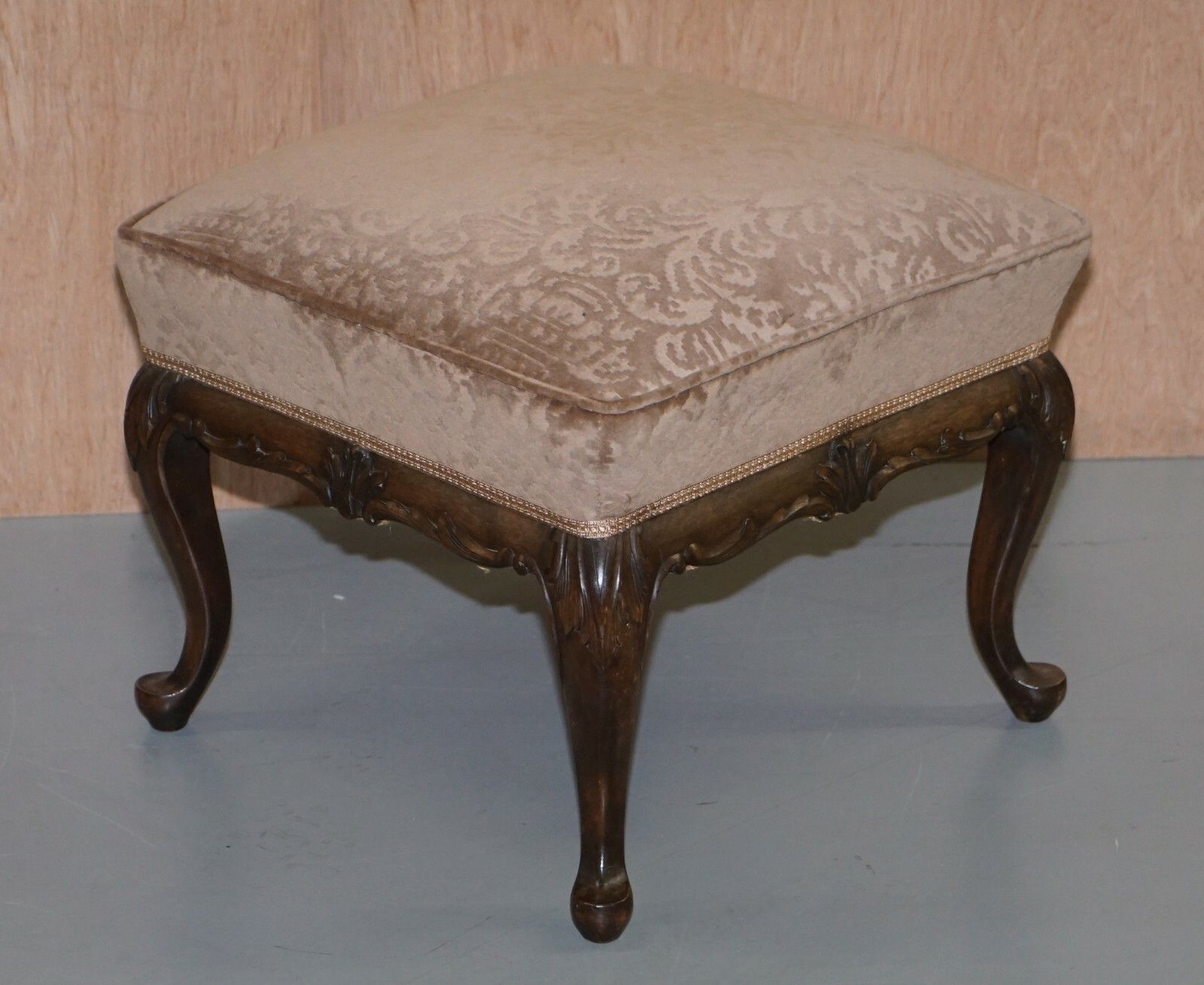 Sublime Pair Of Circa 1860 Antique Victorian Footstools Stools Carved Mahogany photo furniture