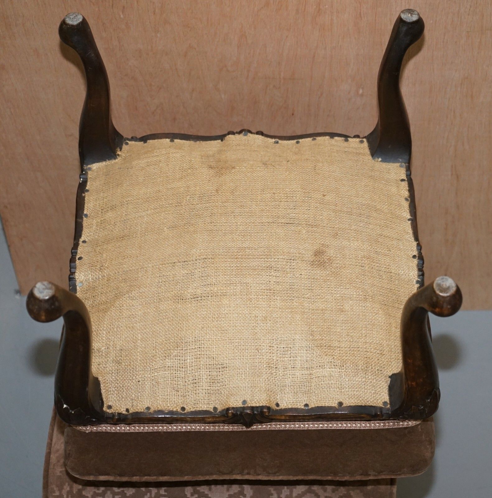 Sublime Pair Of Circa 1860 Antique Victorian Footstools Stools Carved Mahogany photo vintage