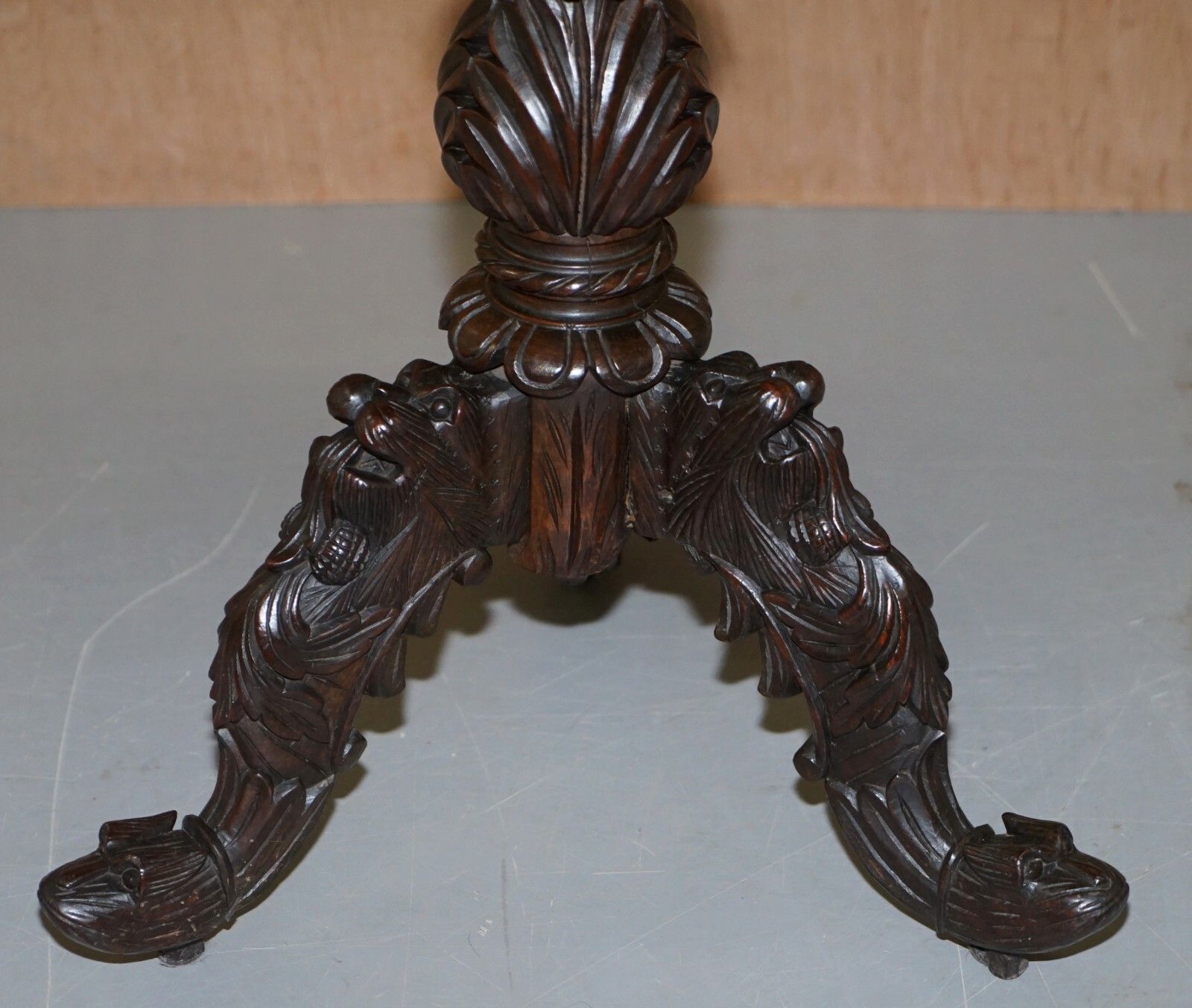 Burmese Circa 1880 Anglo Indian Rosewood Tilt Top Centre Occasional Side Table photo vintage