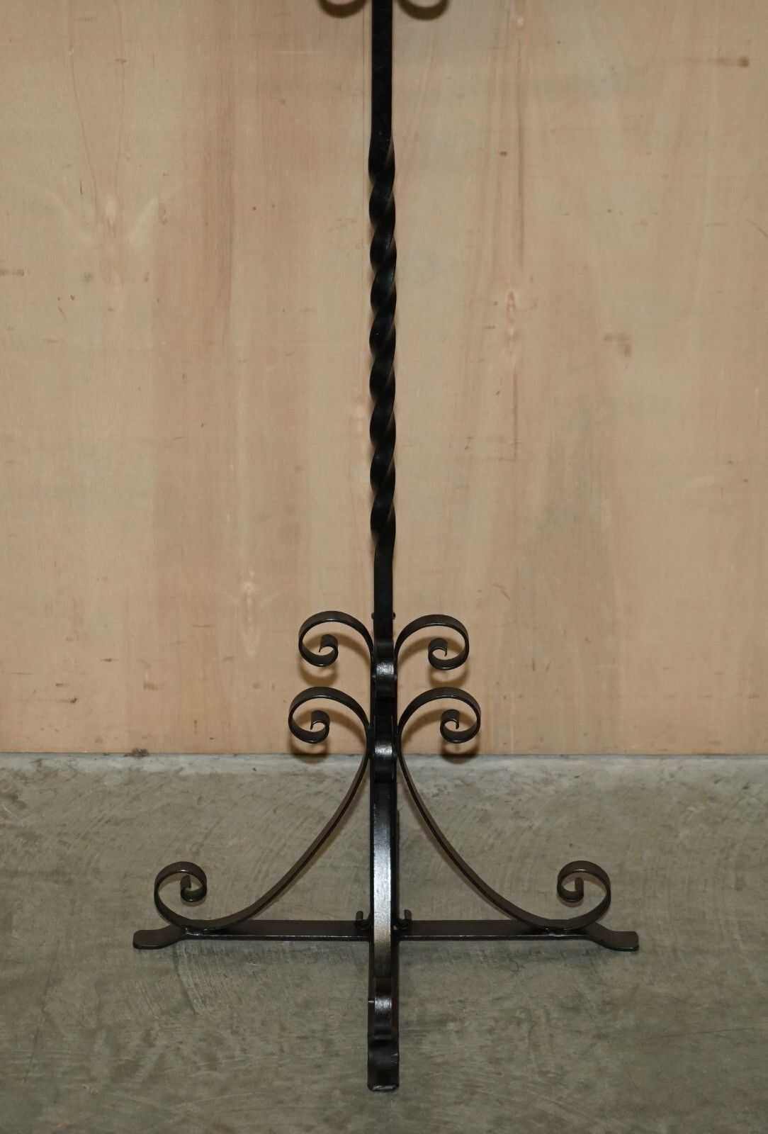 Antique Circa 1920 Chinese Export Floor Standing Bell With Wrought Iron Stand photo Art