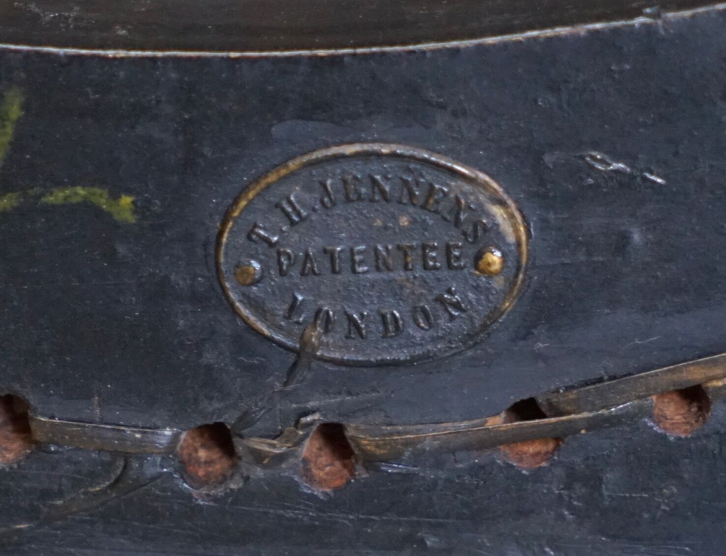 Stamped Circa 1815 Jennens & Bettridge Ebonsied Mother Of Pearl Regency Chair photo furniture
