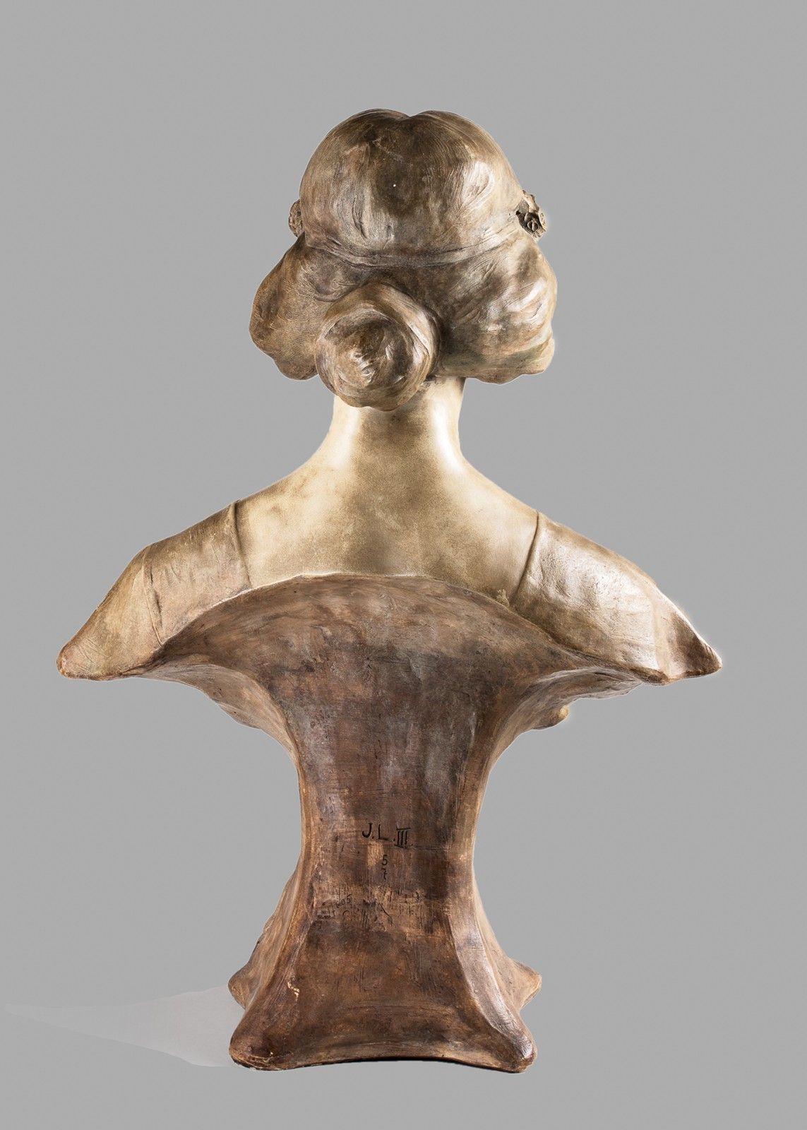 French Art Nouveau Terracotta Sculpture By A.Gory photo vinterior