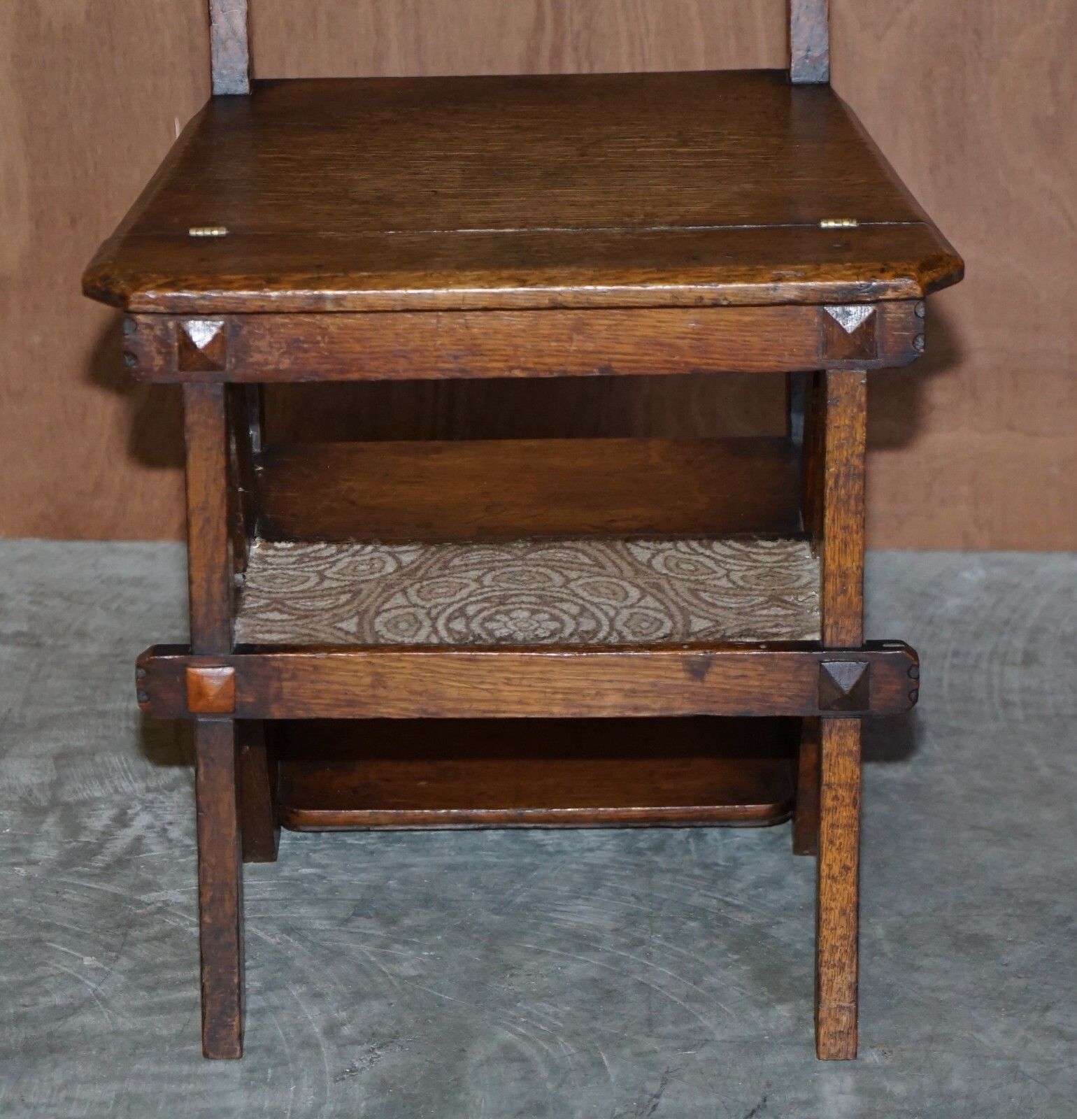 Antique Arts & Crafts Metamorphic Library Steps William Morris Carpet Upholstery photo vinterior