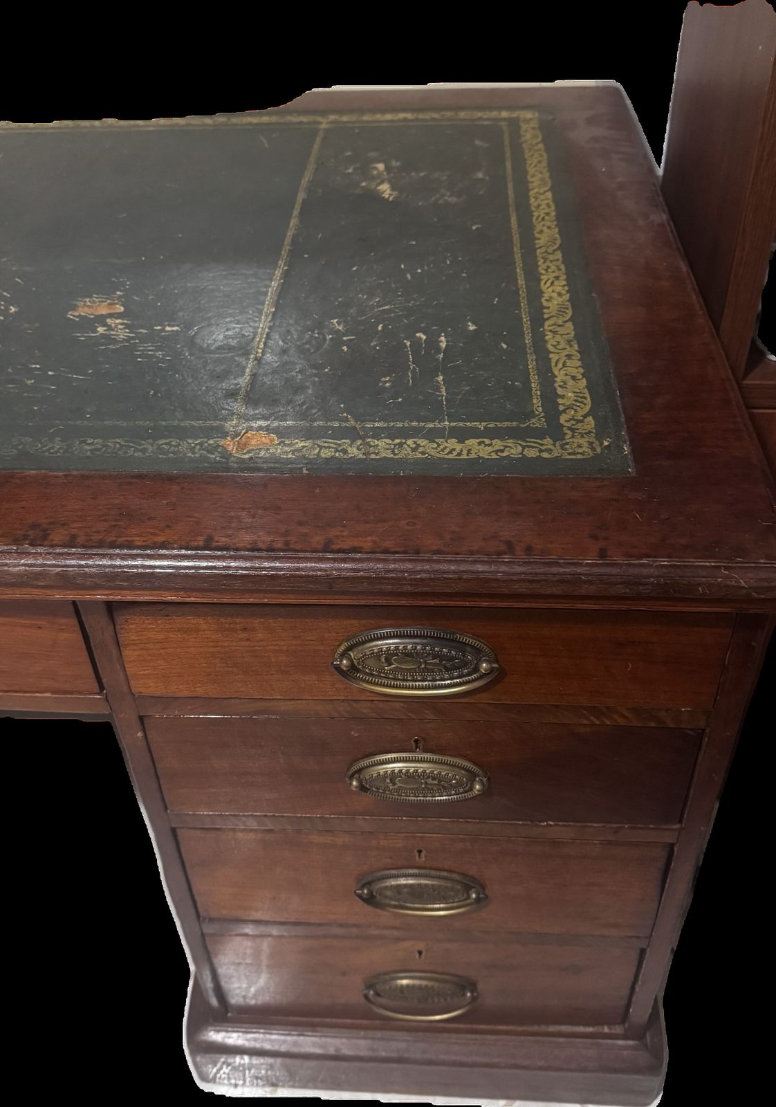 Victorian Mahogany Pedestal Desk By S.J. Waring & Co. (C.1880) photo 4300.0