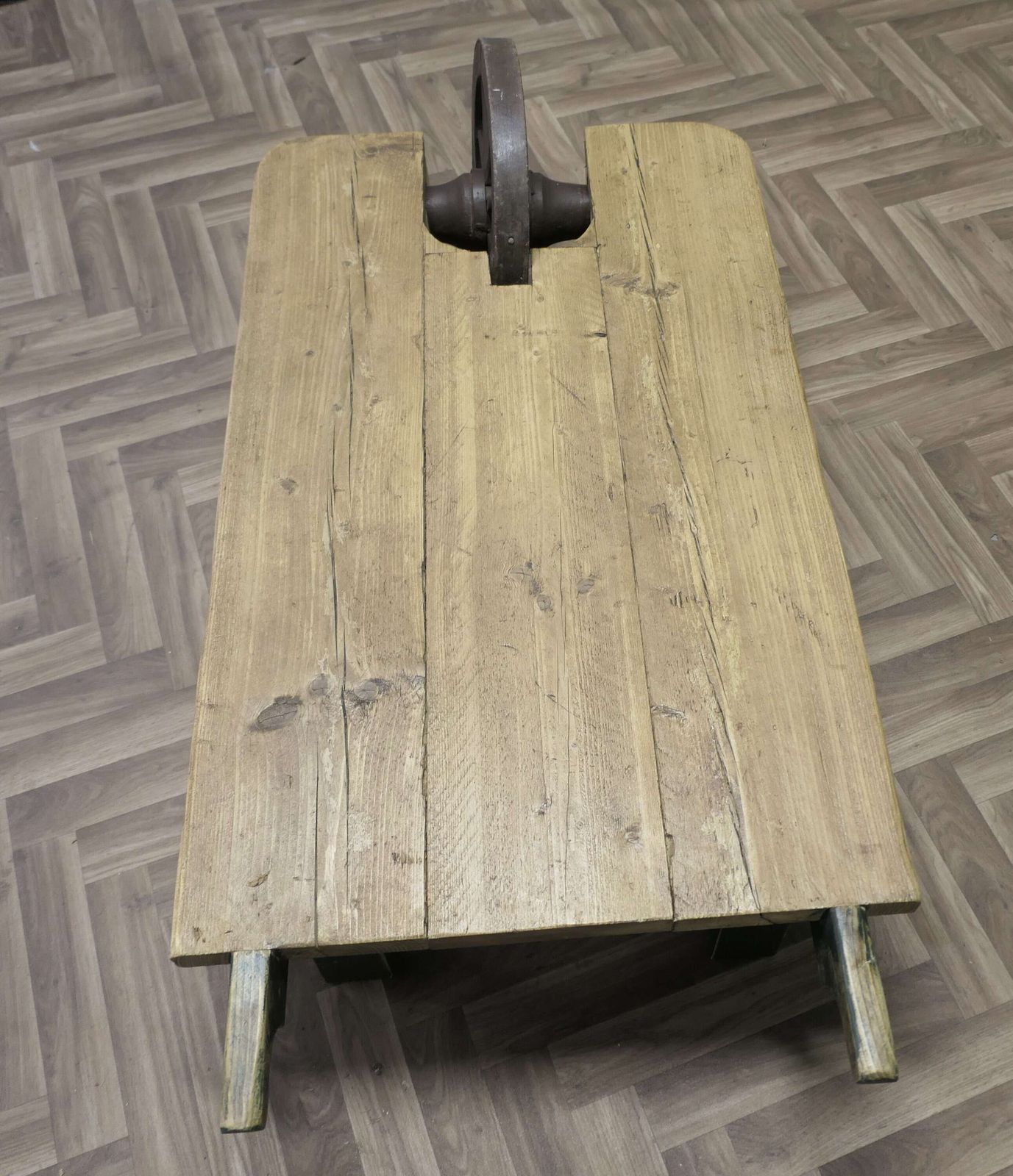 Quirky Designer Coffee Table From A Country Pine Wheelbarrow photo Furniture
