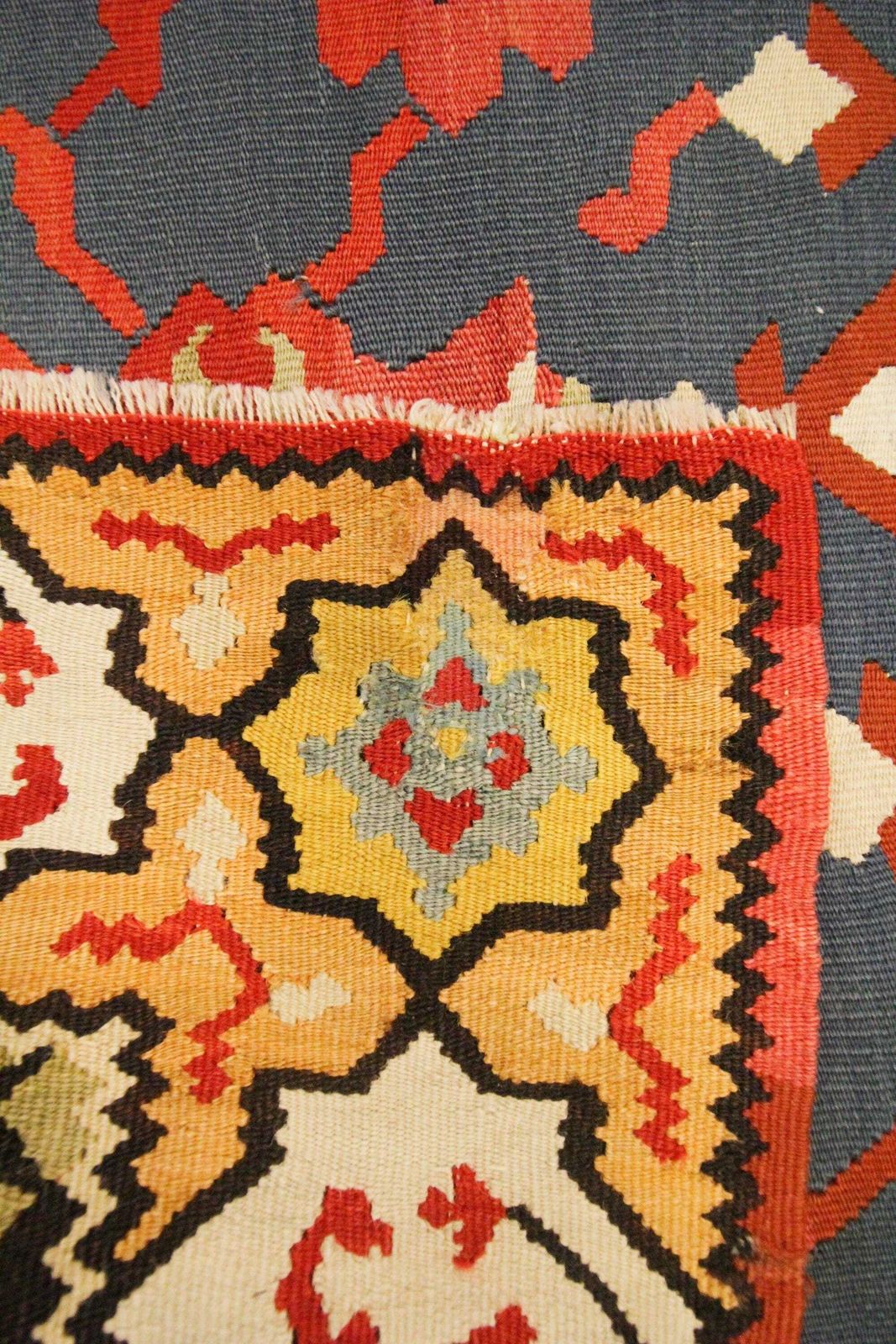 Antique Balkan Kilim Runner Handmade Wool Flatweave Carpet For Entryway Rug 210 × 95 Cm photo for sale