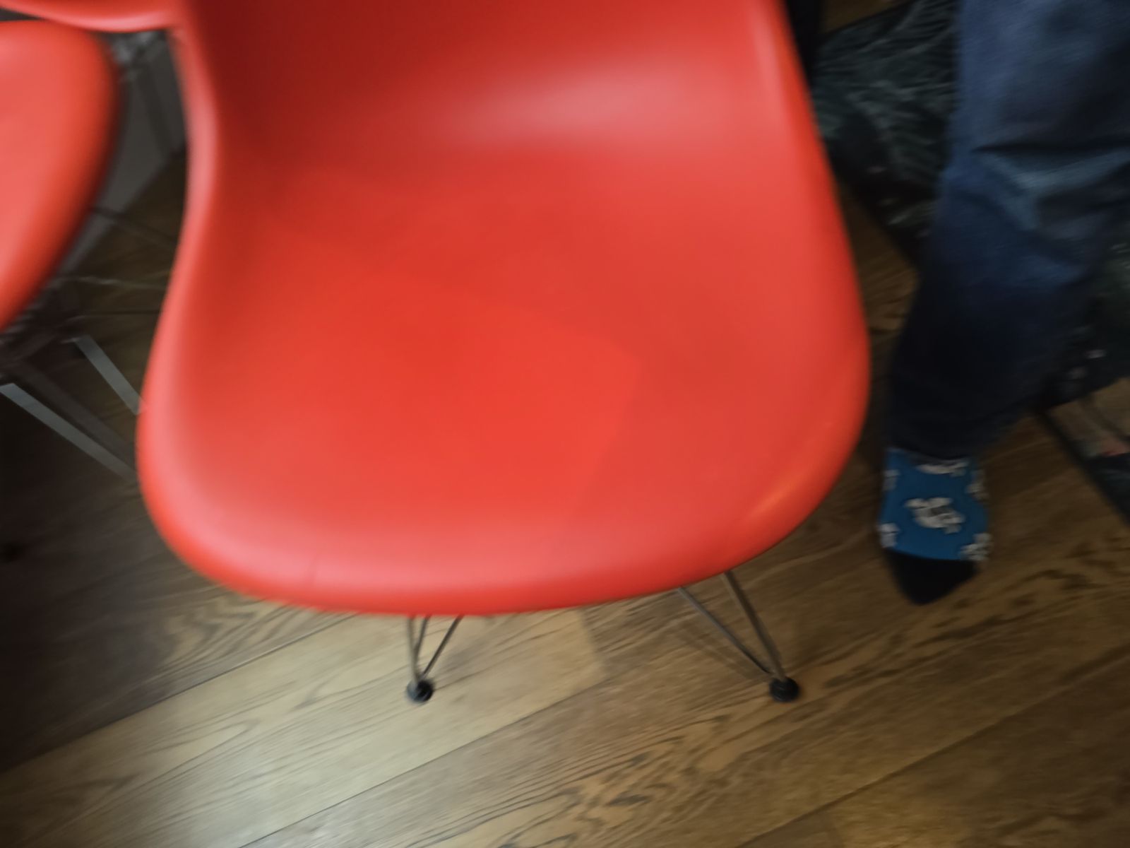 Set Of 6 Vitra Eames Dsr Re Plastic Chair   Poppy Red photo vinterior