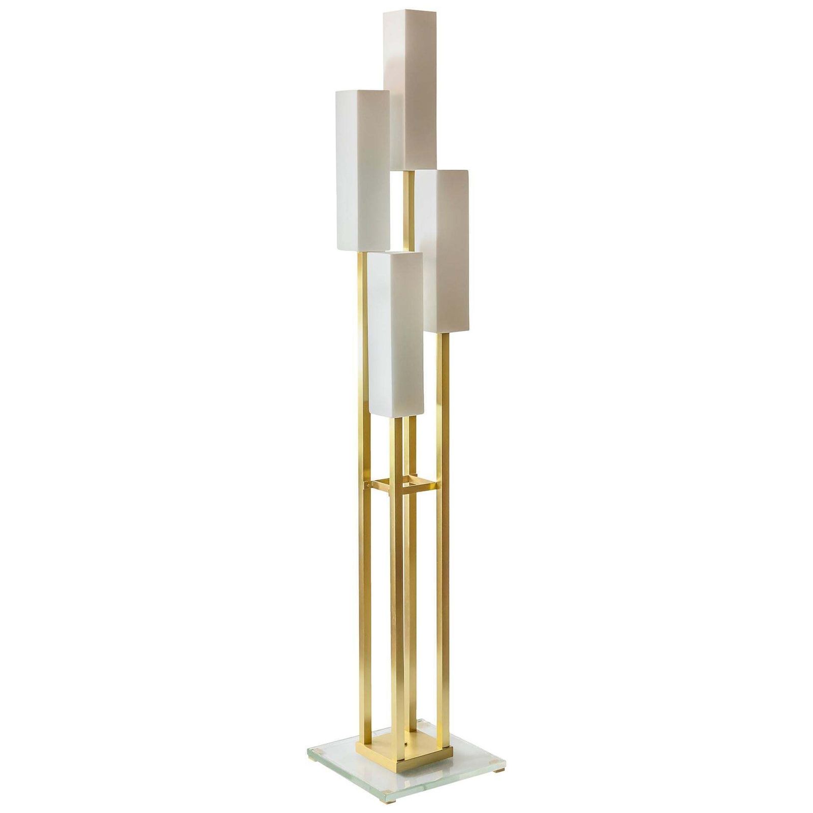 Italian Brass And Glass Floor Lamp photo furniture