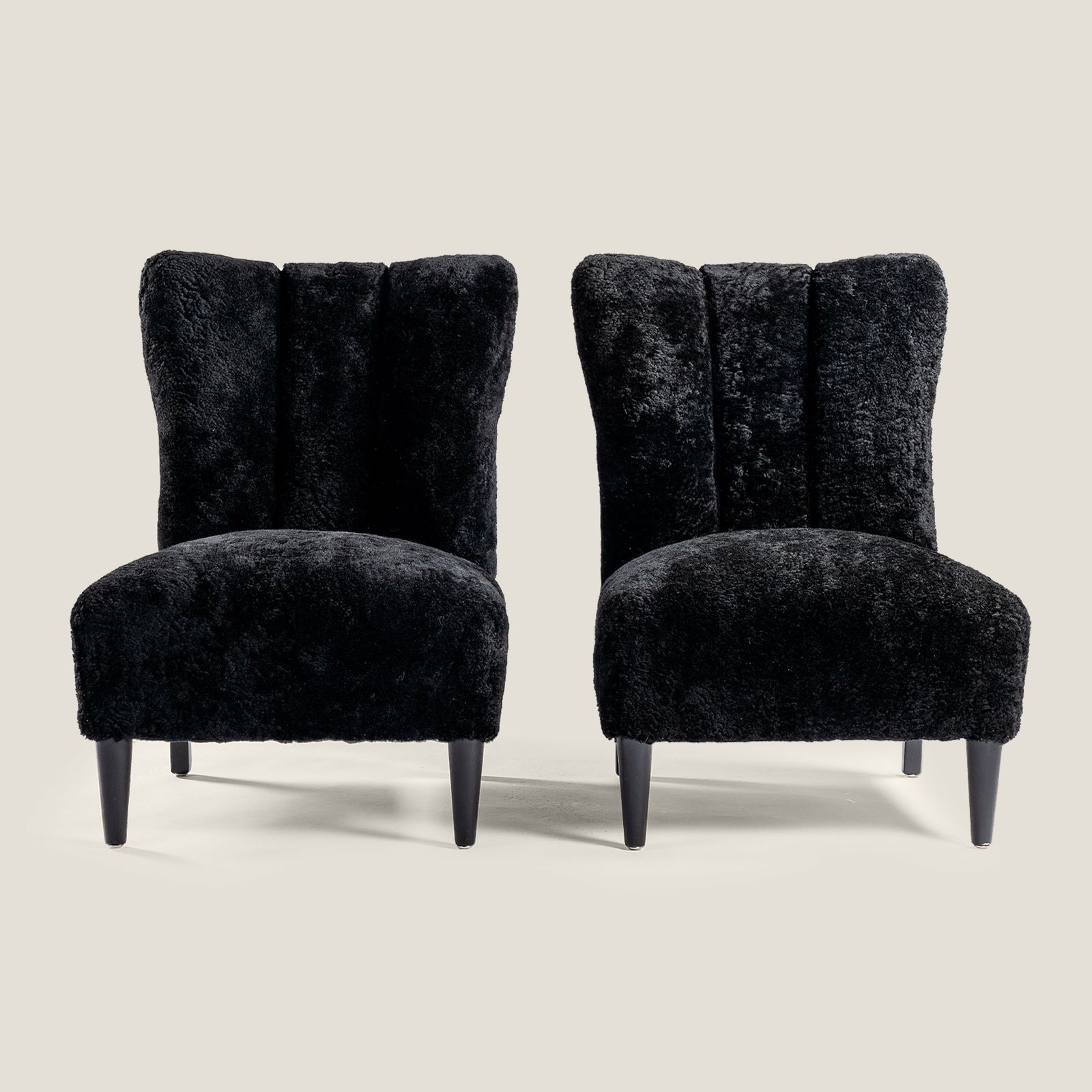 Pair Of Black Scandinavian Armchairs photo Furniture