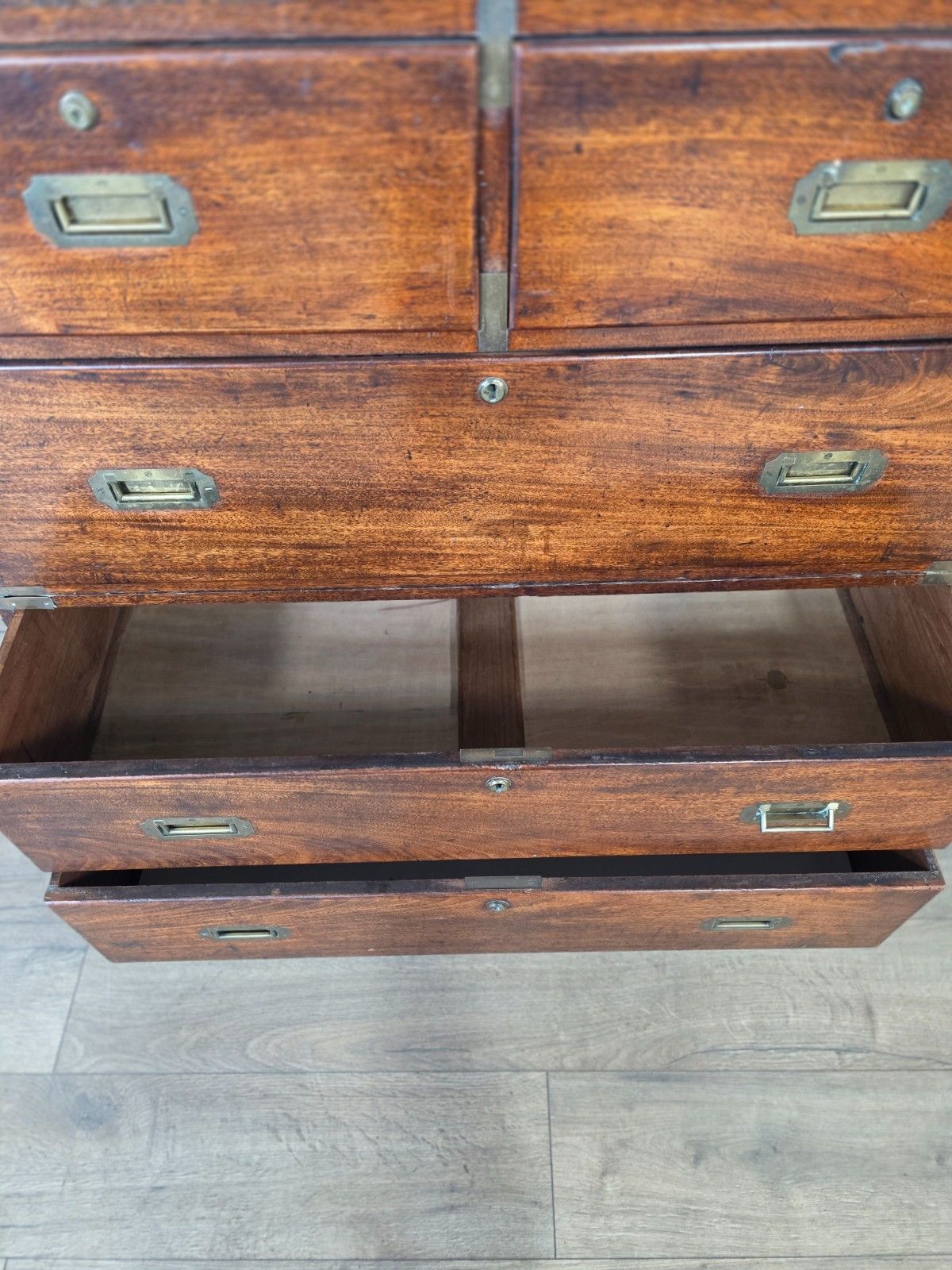 photo furniture Antique Regency Teak Campaign 1830s Chest