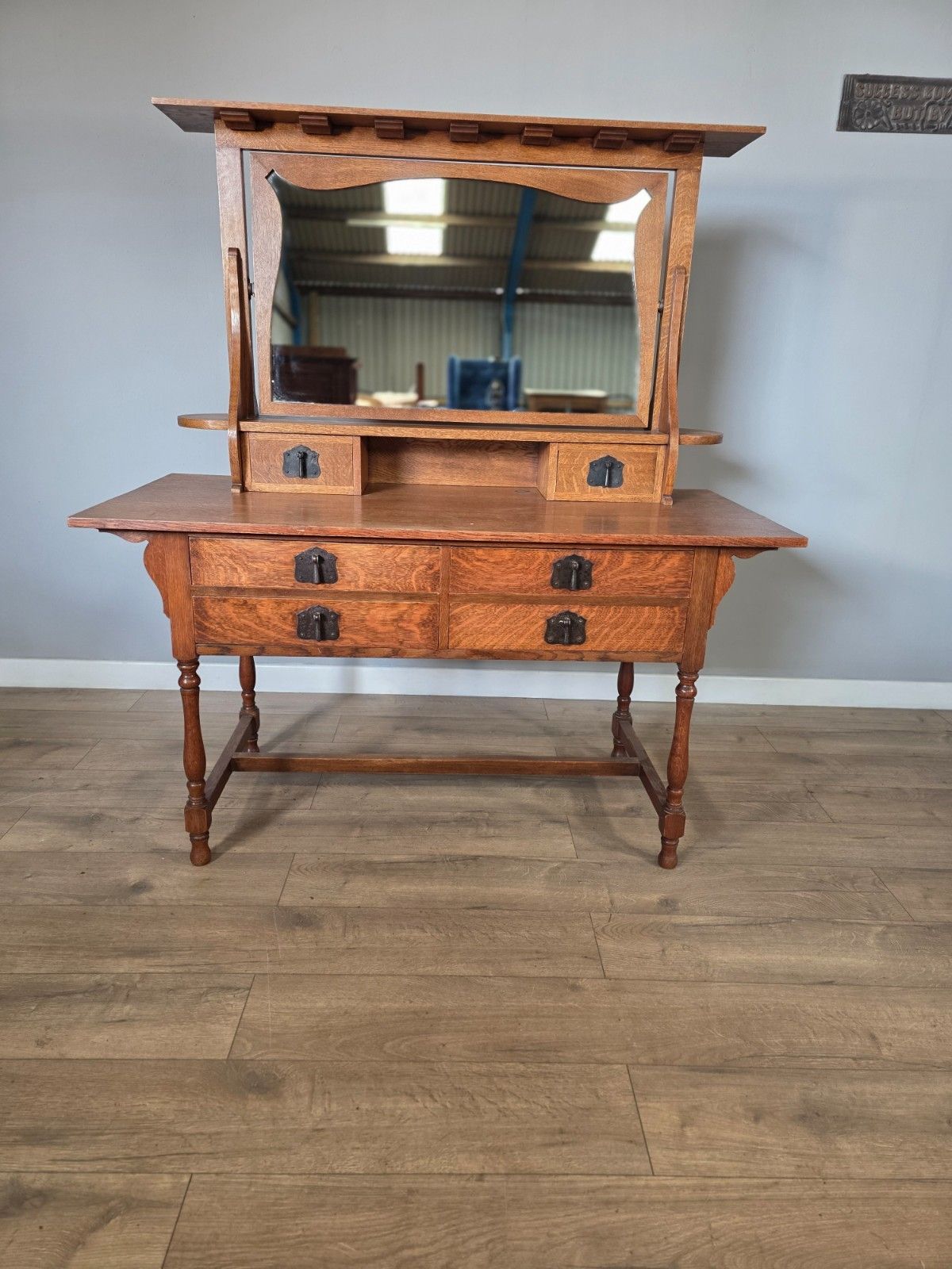 Early Heals Of London Antique Oak Newlyn Dressing Table photo furniture