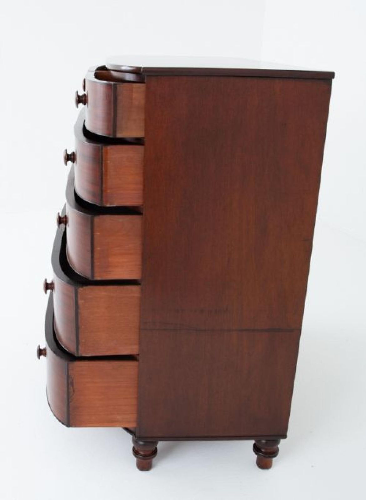 Period Regency Chest Drawers D Front Commode Mahogany photo Furniture