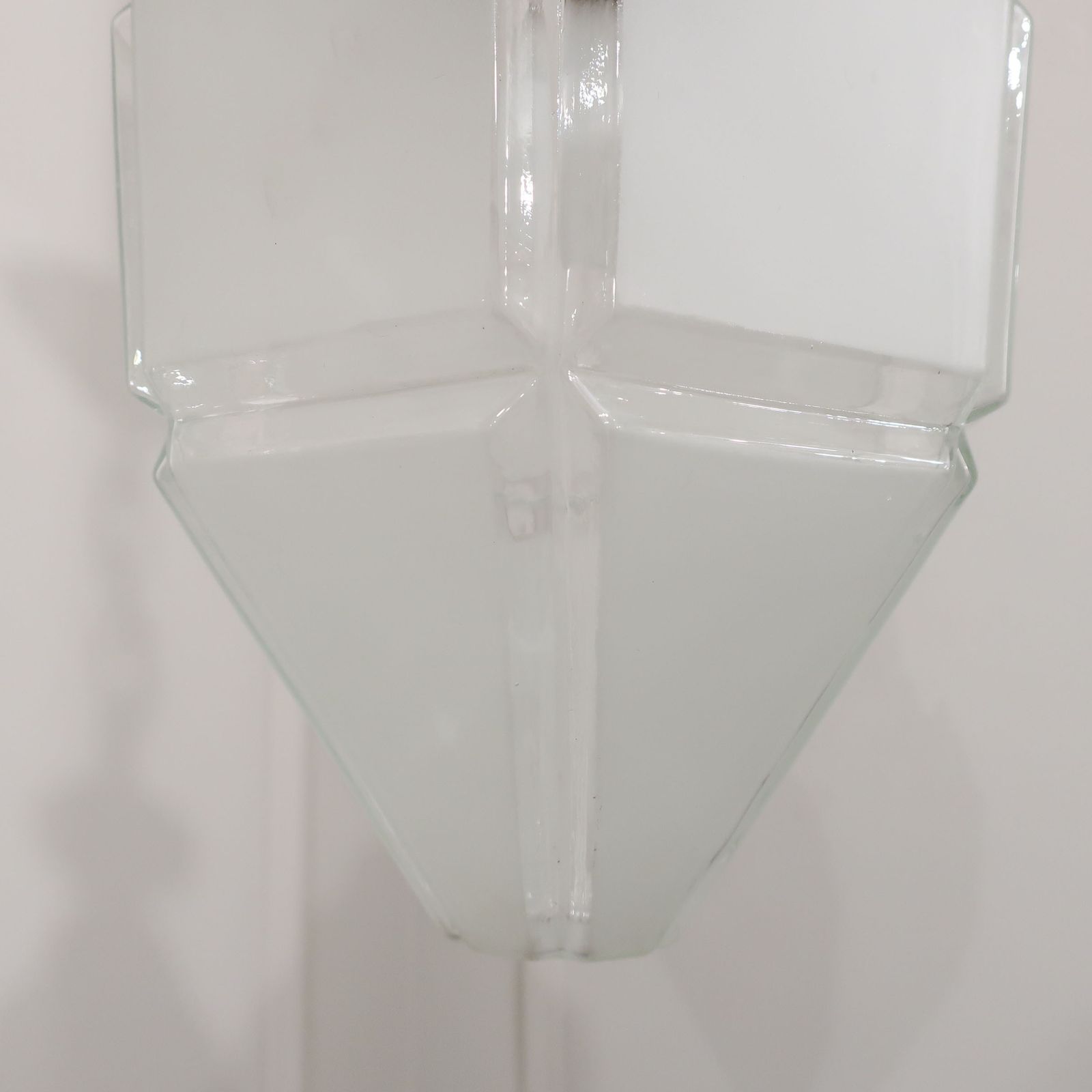 Art Deco Frosted Glass Hexagonal Pendant Light photo buy